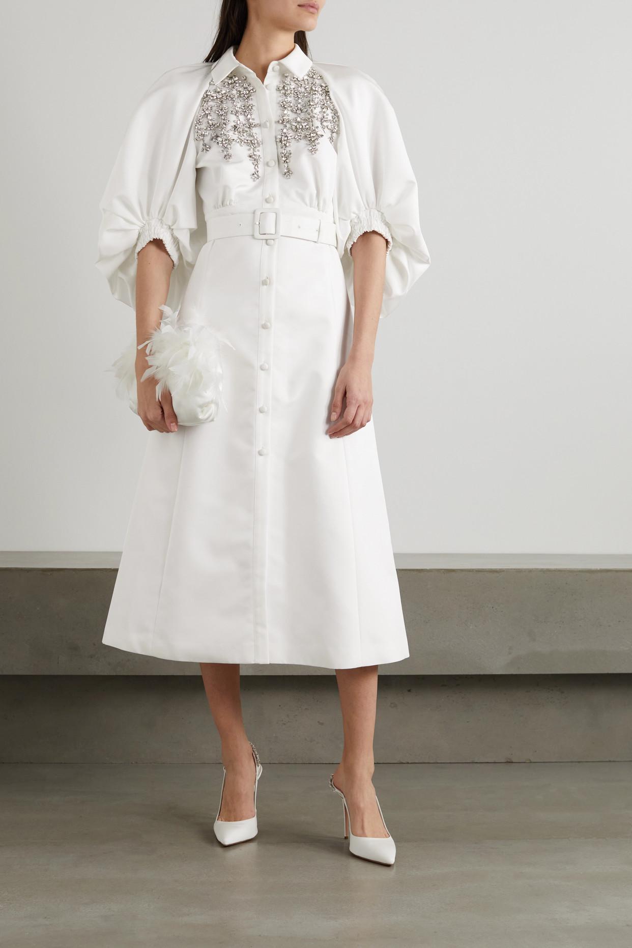 Huishan Zhang Mercer Dress White Faille | Lyst