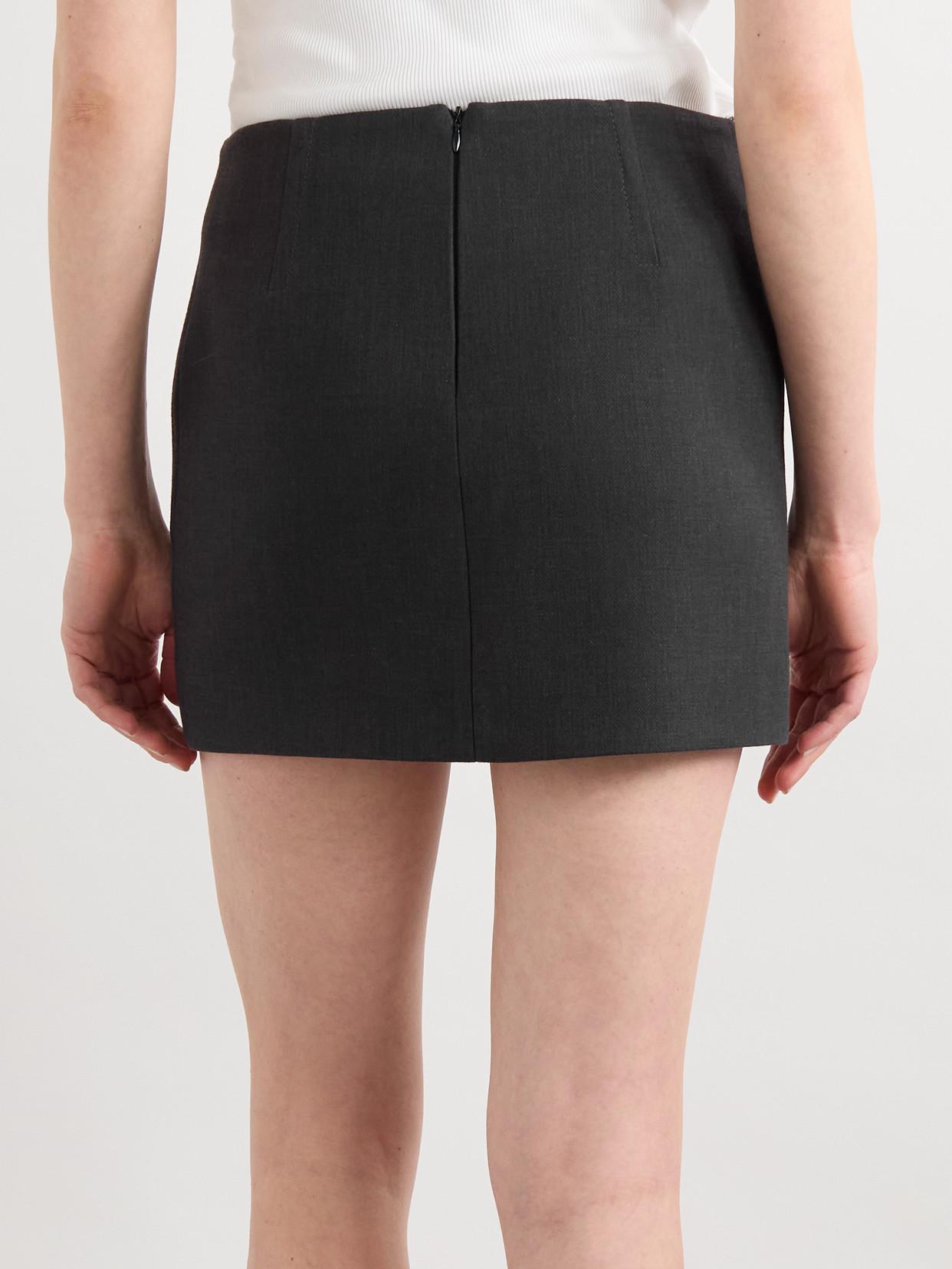 スカート BOTTEGA VENETA Graphite Cotton Blend Mini Skirt Cotton-blend miniskirt in black - Bottega Veneta | Mytheresa