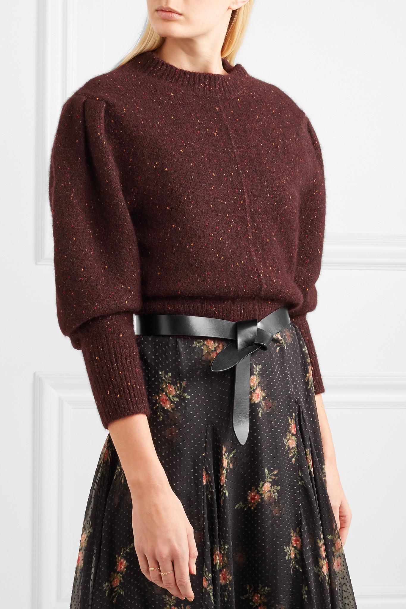 Isabel Marant Lecce Leather Belt in Black - Lyst