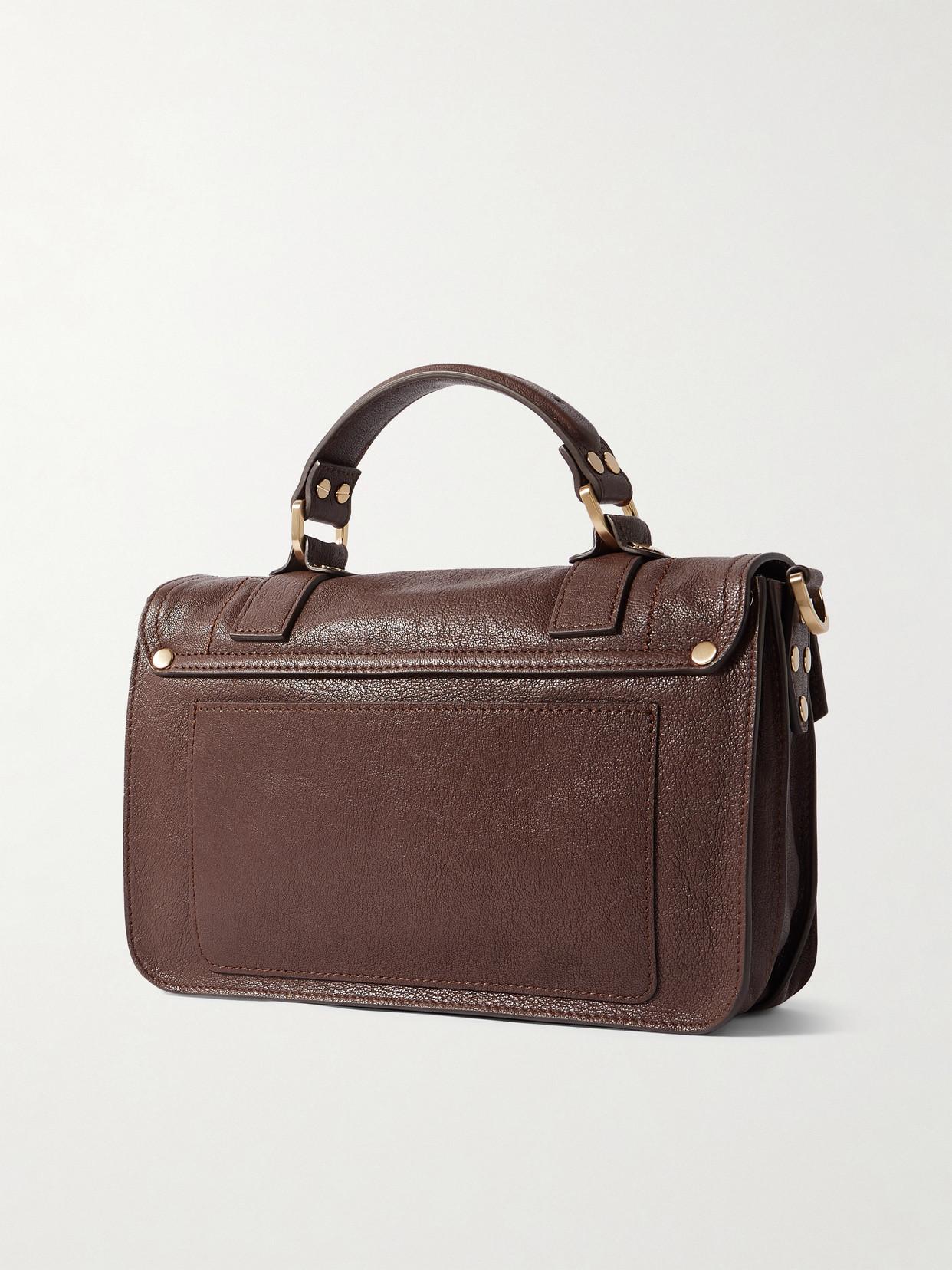 Proenza Schouler Ps1 Tiny Textured-Leather Shoulder Bag in Brown