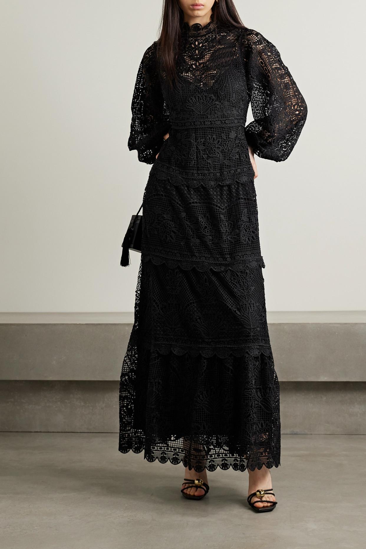 white lace trumpet dress Lilith