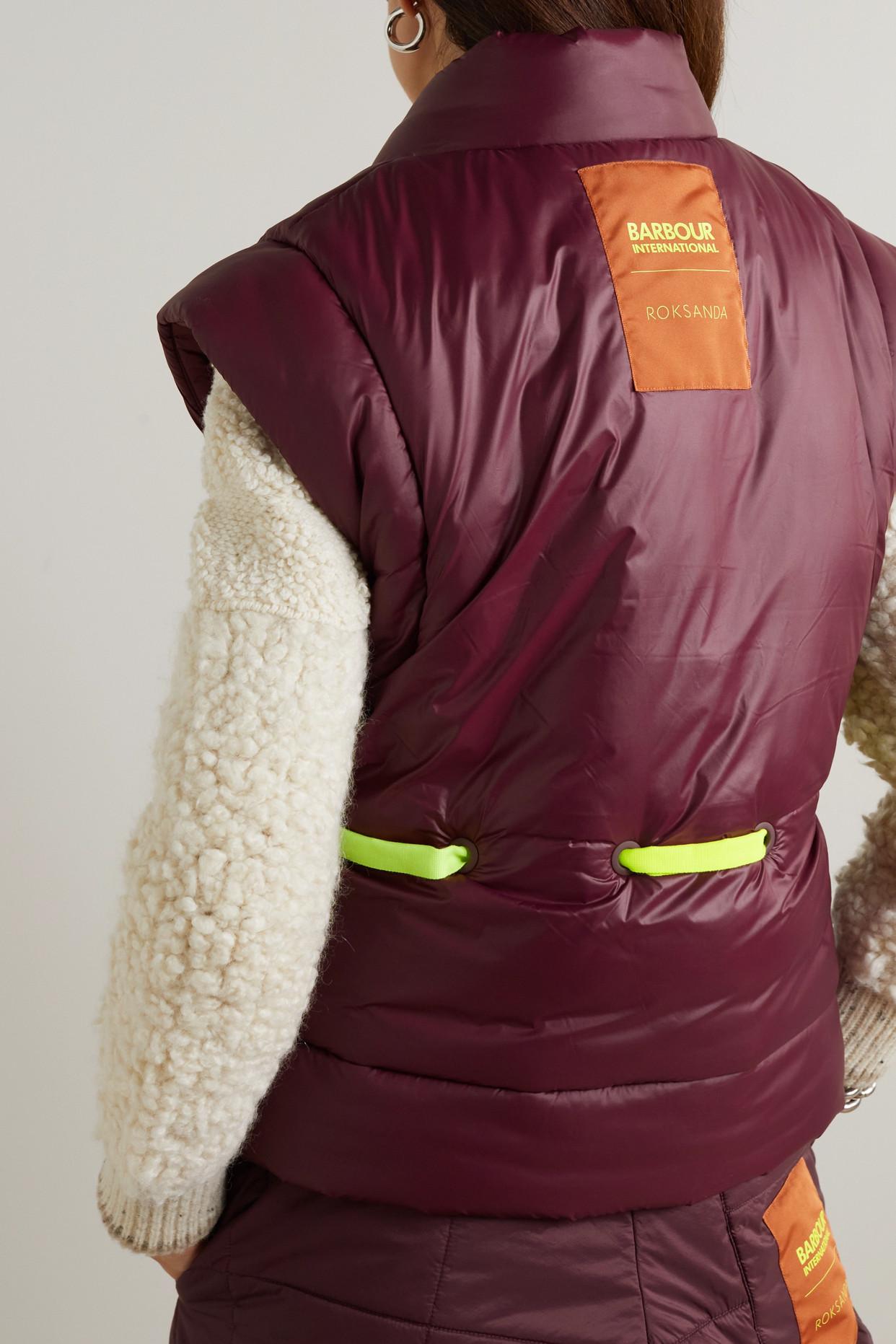 Barbour + Roksanda Arna Quilted Padded Shell Vest in Purple | Lyst