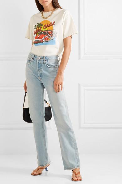 Mid-rise Boyfriend Jeans in Light Denim 
