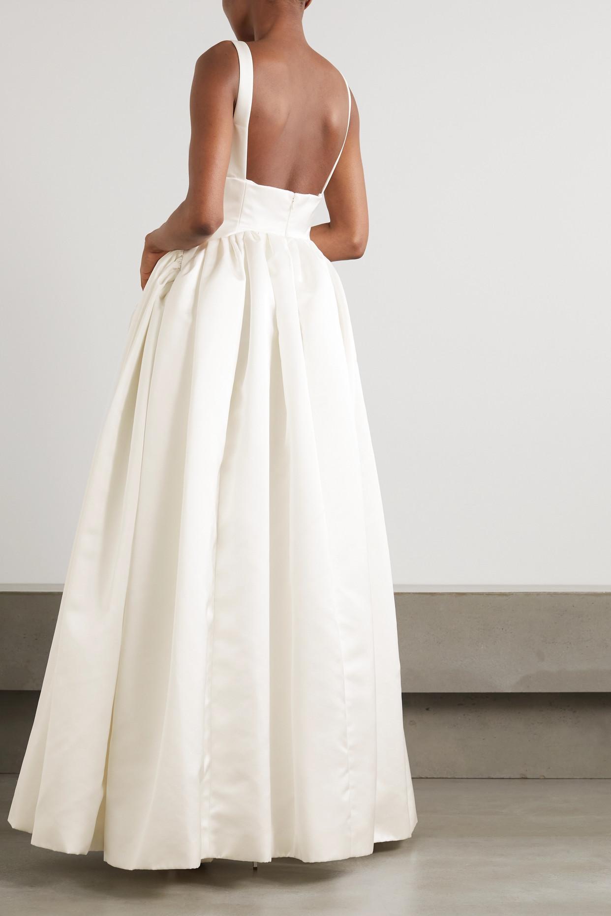 Emilia Wickstead Diamond Duchesse-satin Gown in White | Lyst