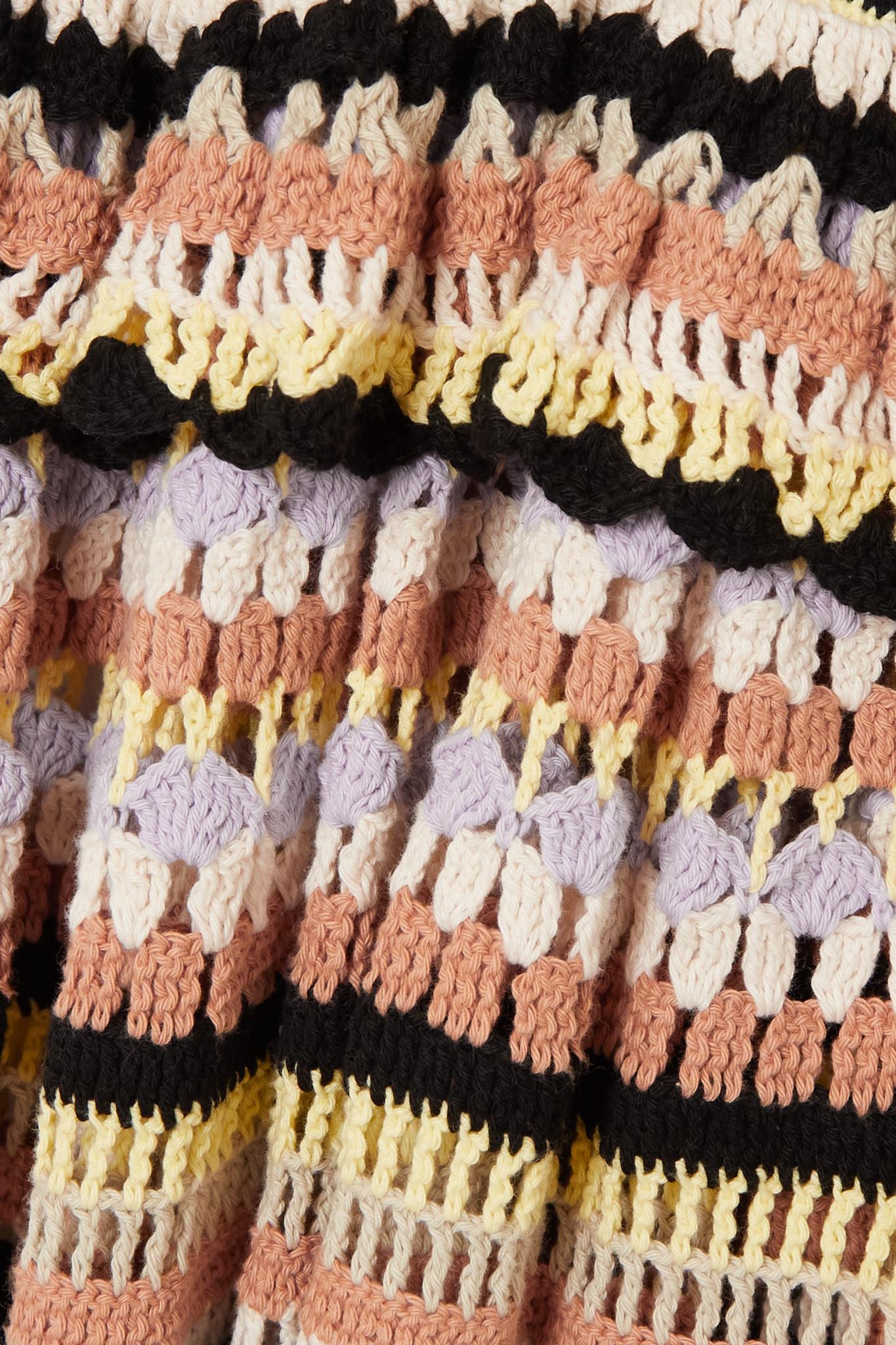 Ulla Johnson Delfina Striped Crocheted 
