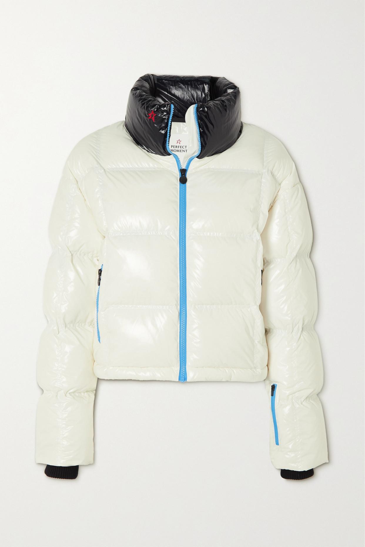 Perfect Moment Nevada Quilted Glossedshell Down Ski Jacket in White Lyst