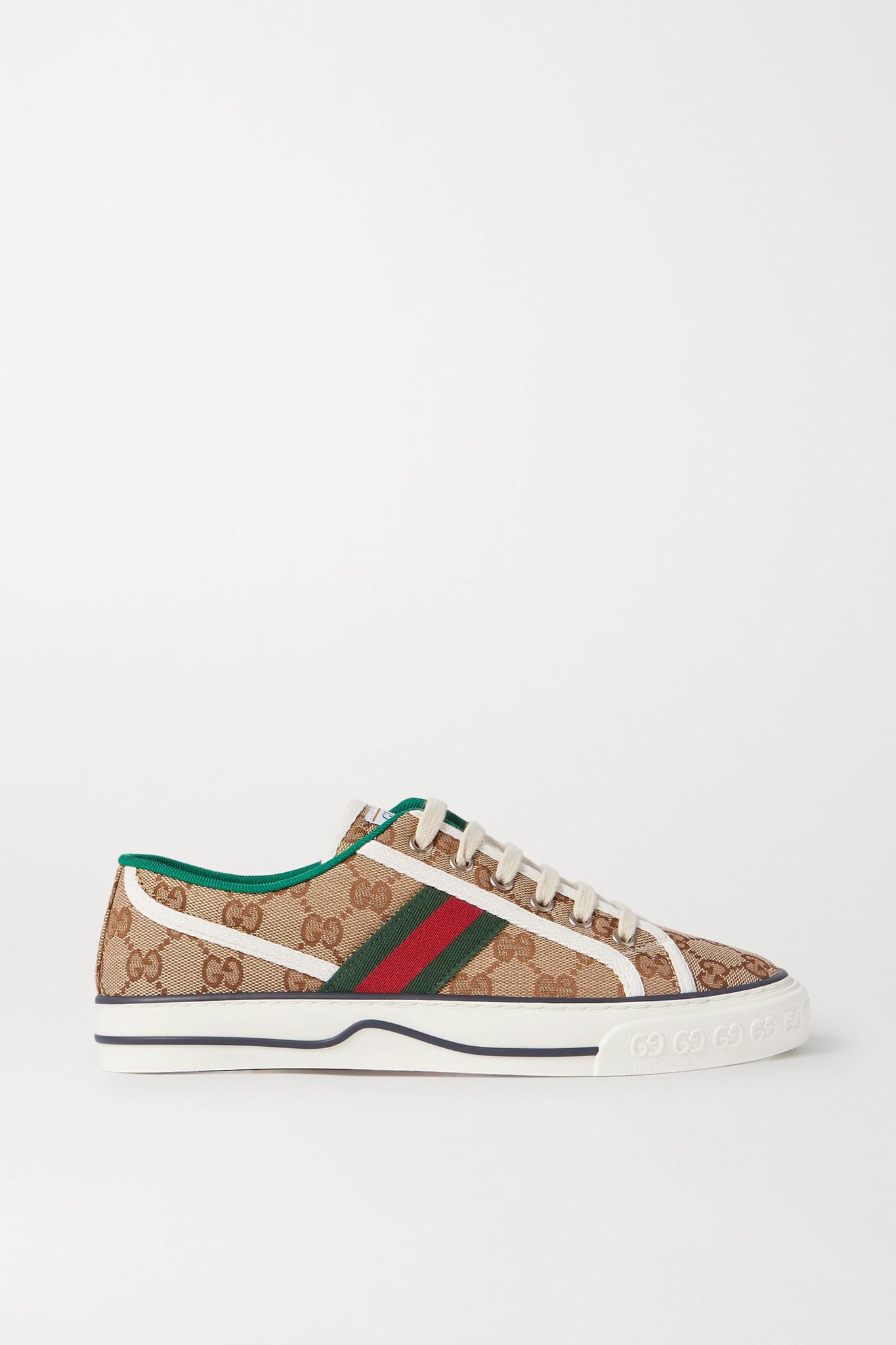 Gucci Canvas Trainers in Brown/Green (White) - Save 19% | Lyst