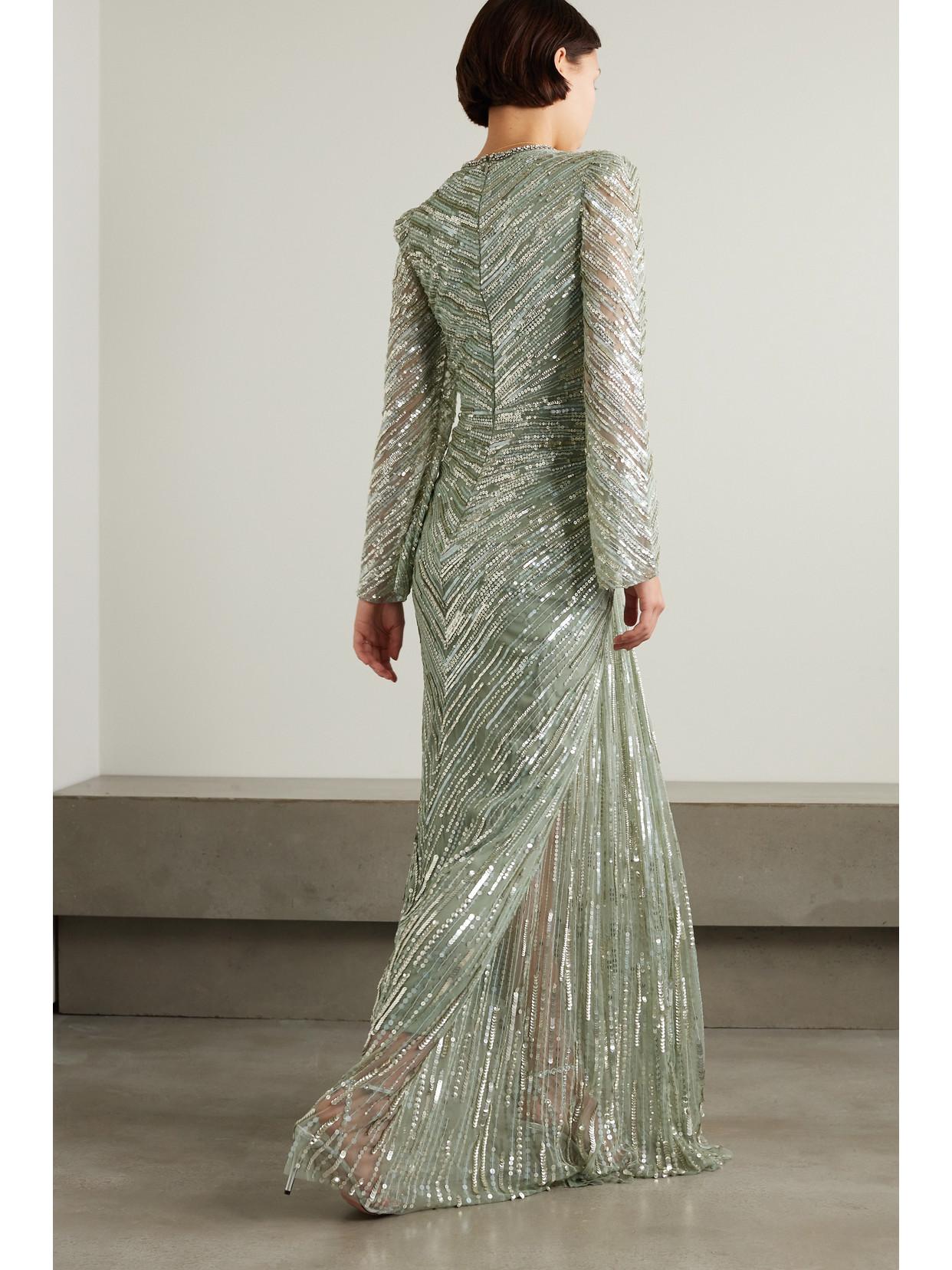 Tulle Net A Porter Gowns JENNY PACKHAM Cape-effect Embellished