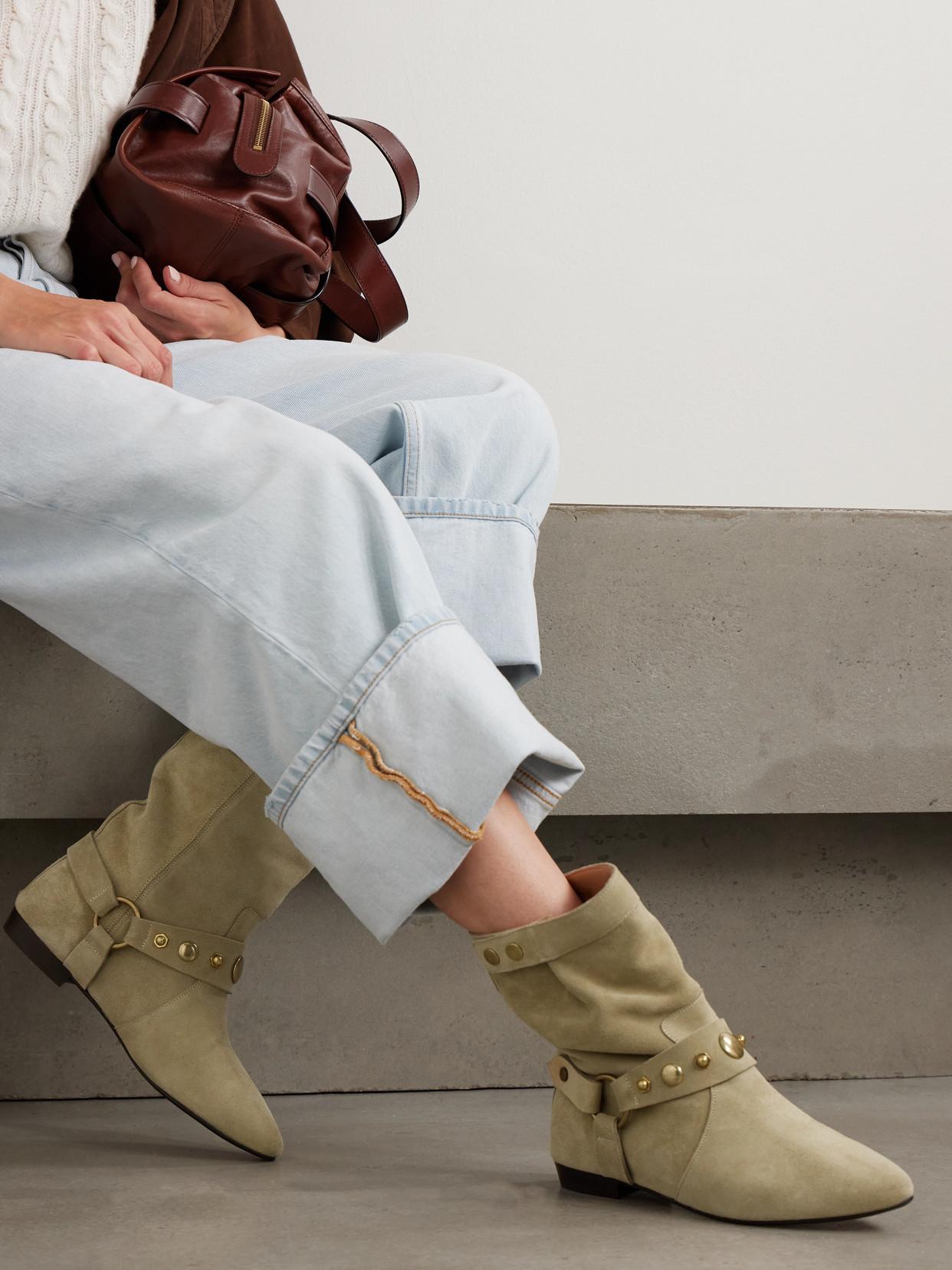 Studded Suede Ankle Isabel Marant Studded Ankle Boots Isabel - Main Image