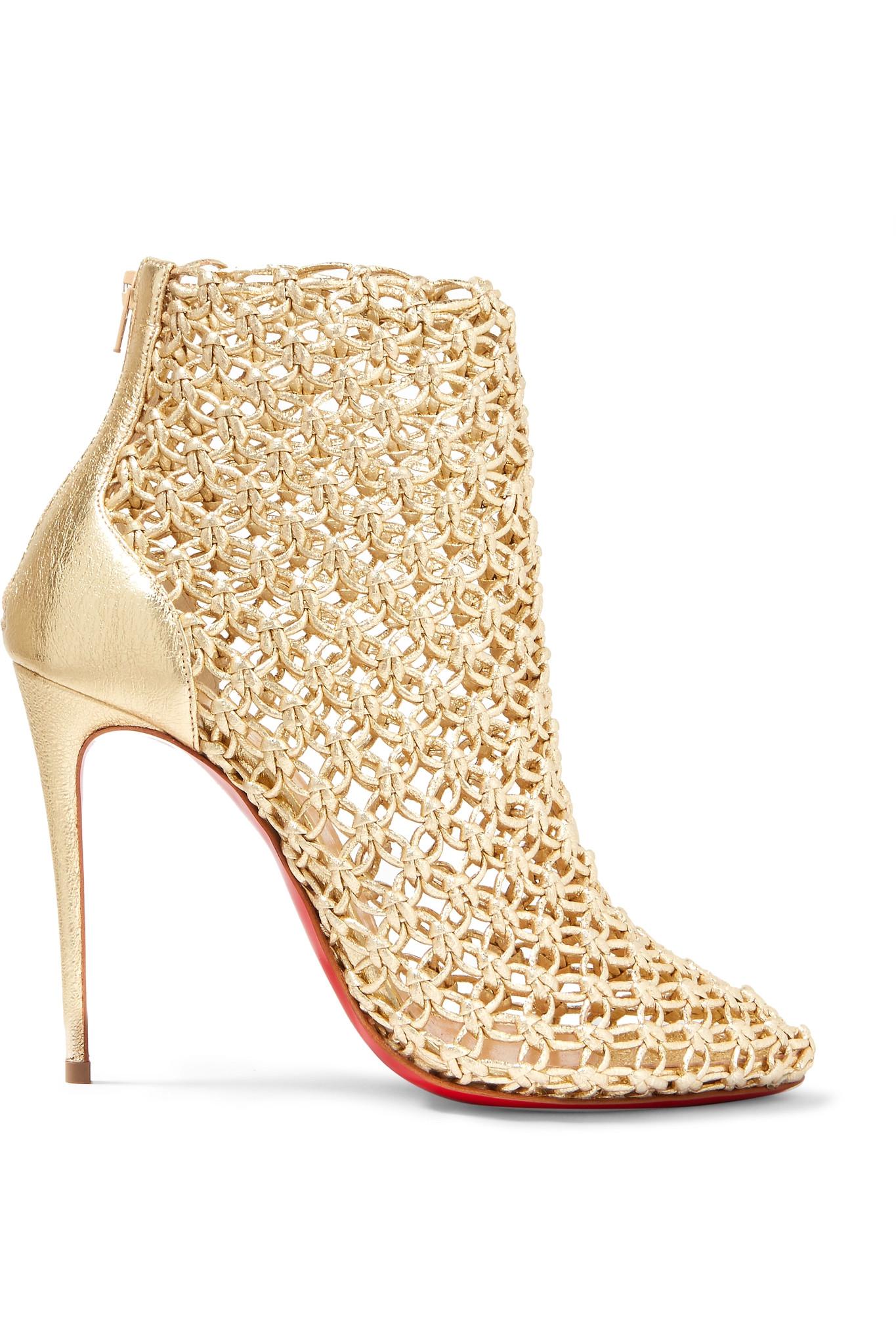 louboutin gold boots