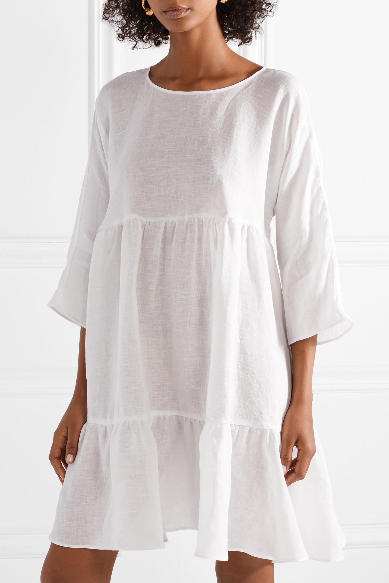 mansur gavriel linen dress