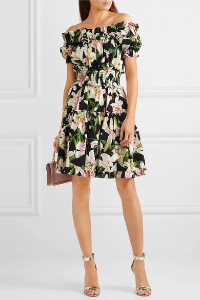 off the shoulder tiered ruffle dress Endless Rose