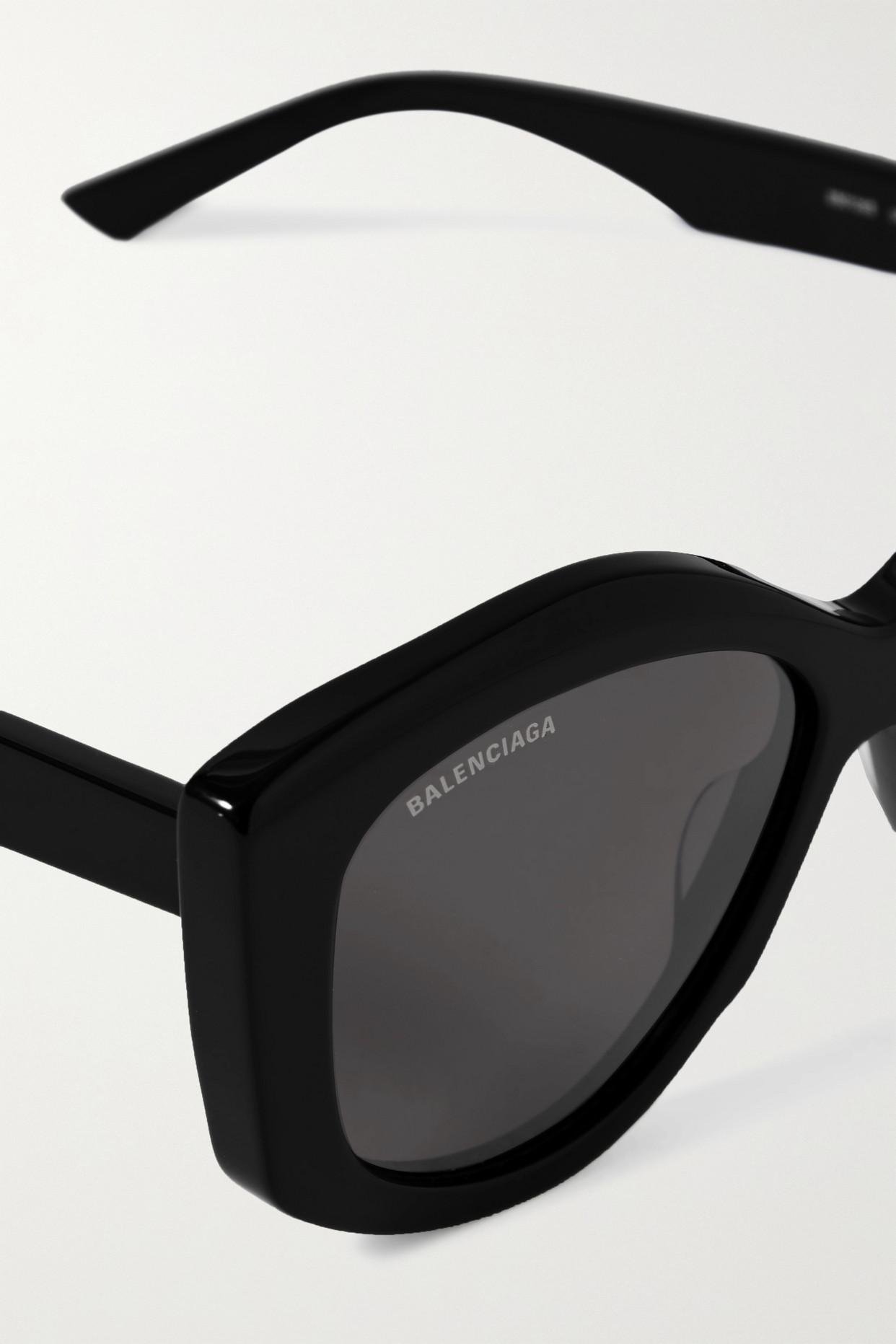 Balenciaga Oversized Cat-eye Acetate Sunglasses in Black | Lyst