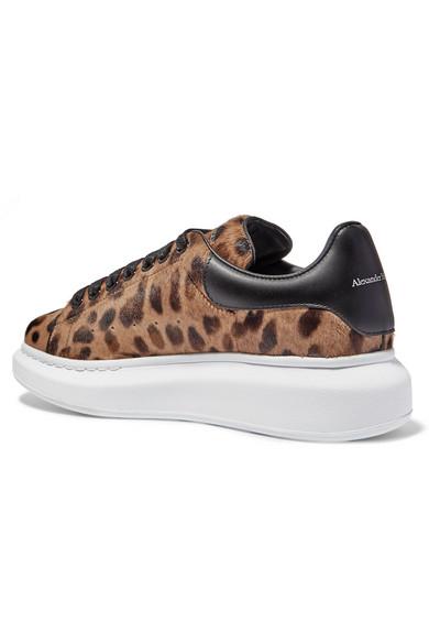 alexander mcqueen leopard print trainers