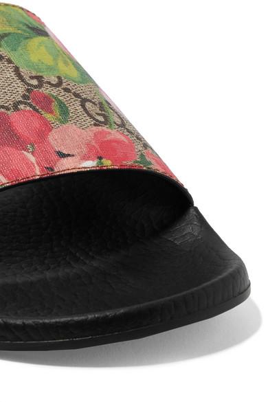Gucci Canvas GG Blooms Supreme Slide Sandal - Save 41% | Lyst