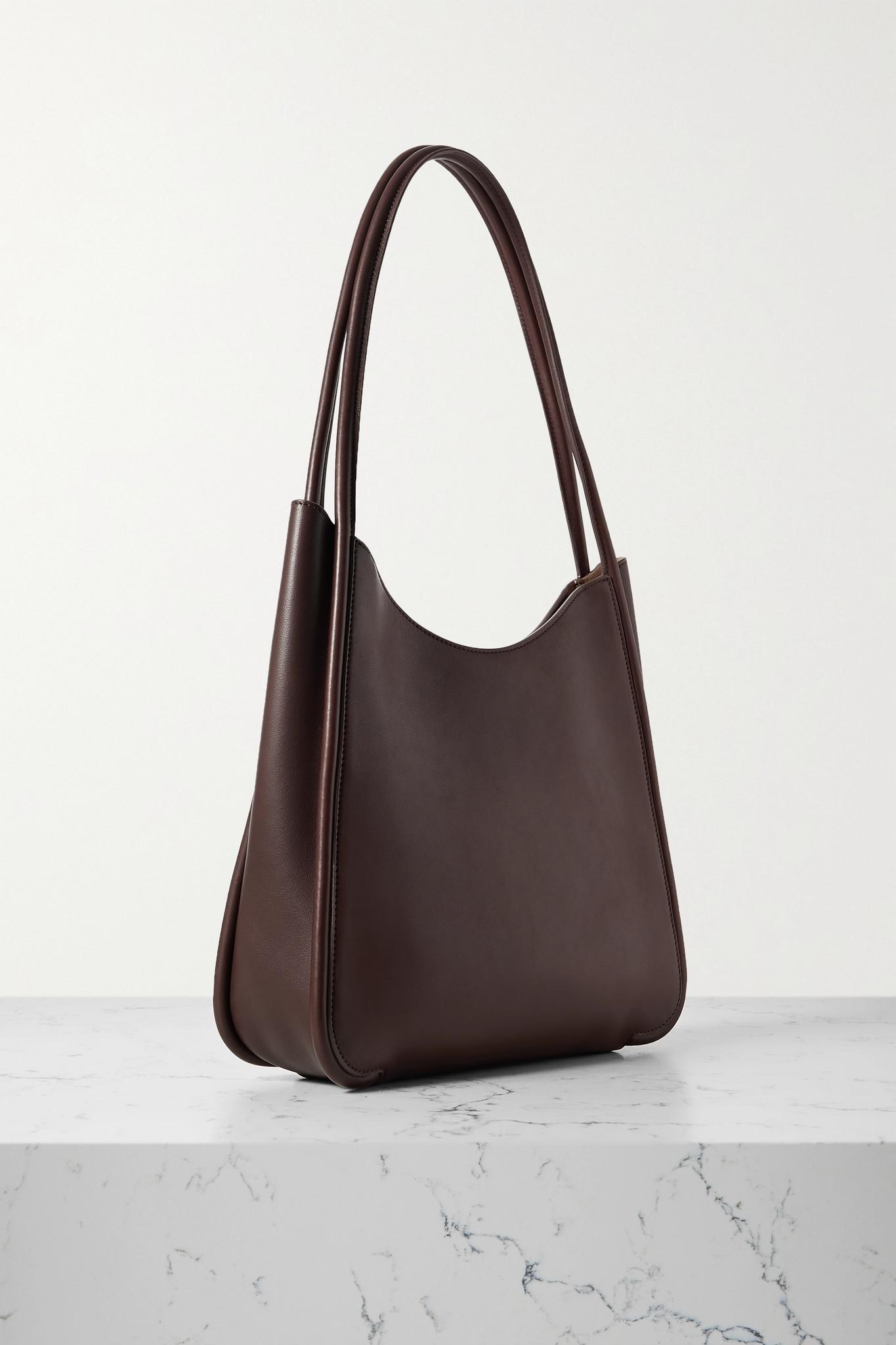 The Row Symmetric Leather Tote in Brown | Lyst