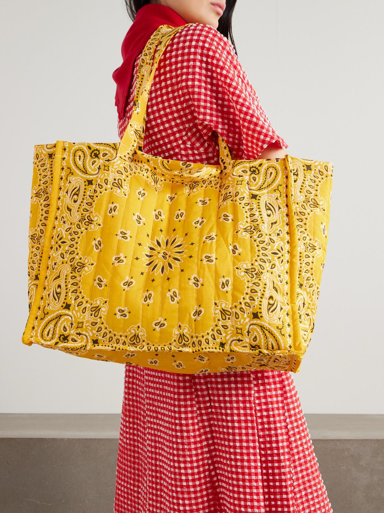 Call it By Your Name Maxi Cabas Quilted Bandana-Print Cotton