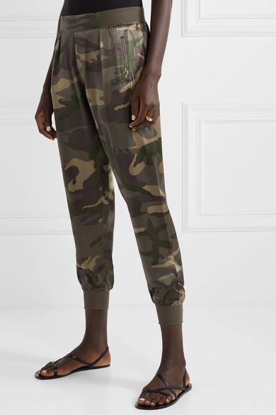 ATM Camouflage-print Silk-satin Track 