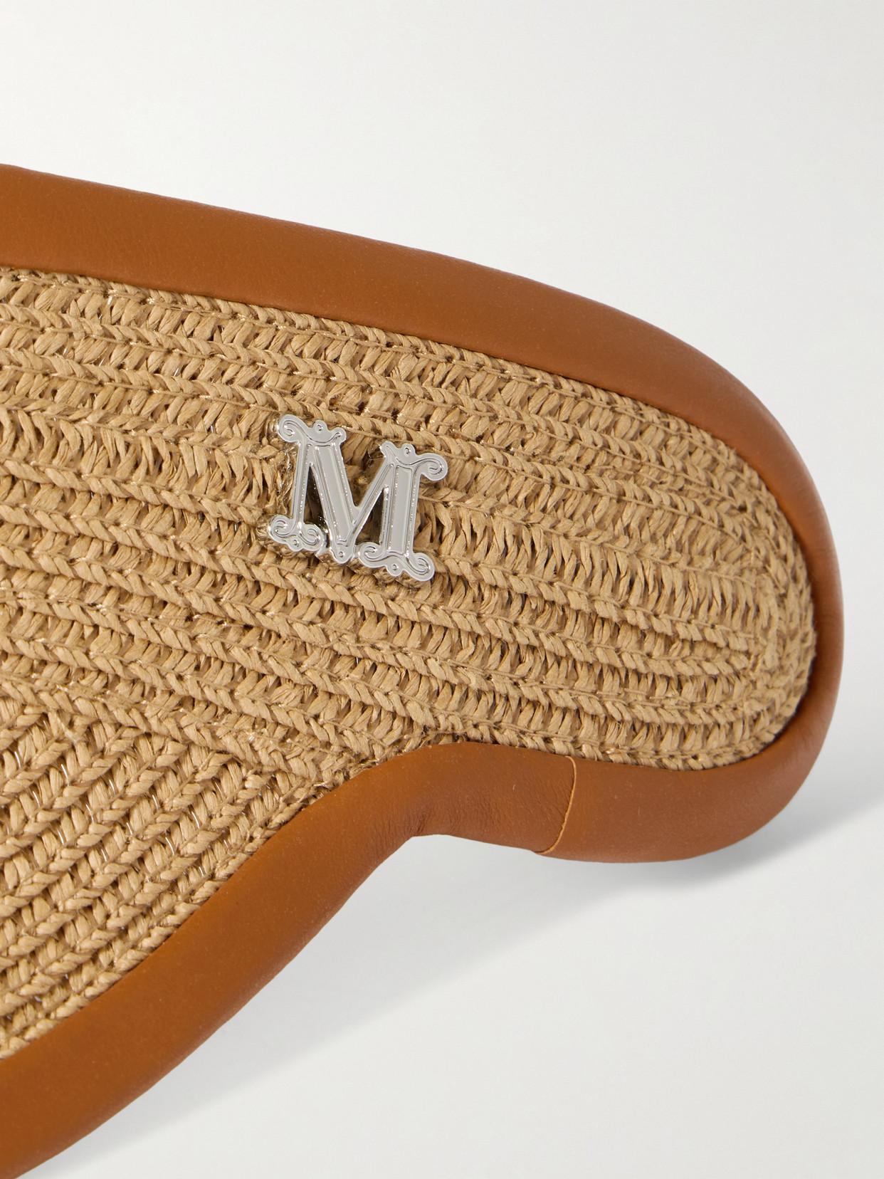 ★関税込★Max Mara Mogador raffia visor Raffia-look visor, tobacco | 