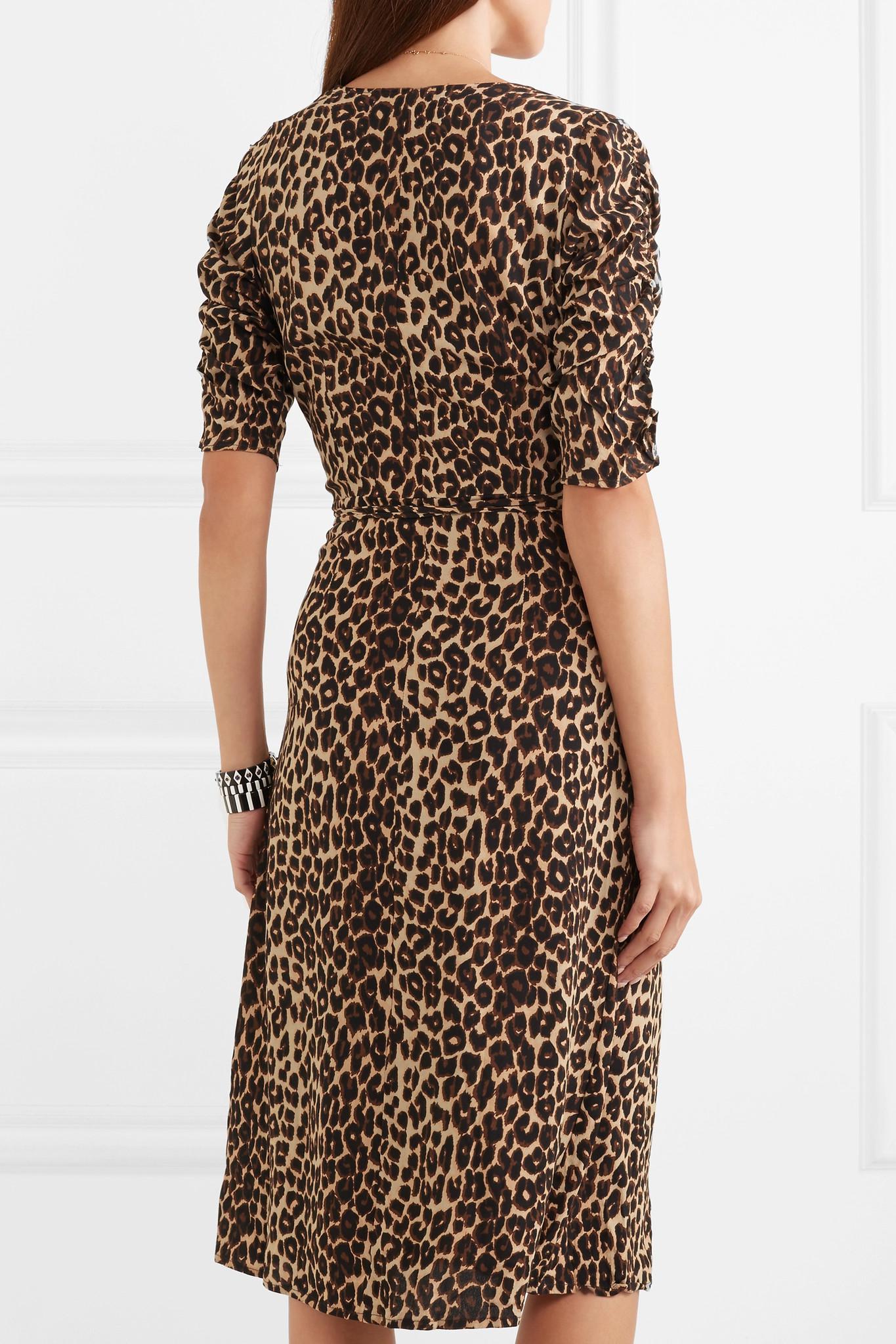 faithfull leopard wrap dress
