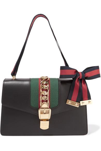 black gucci bag with green and red stripe - Il Cascinone