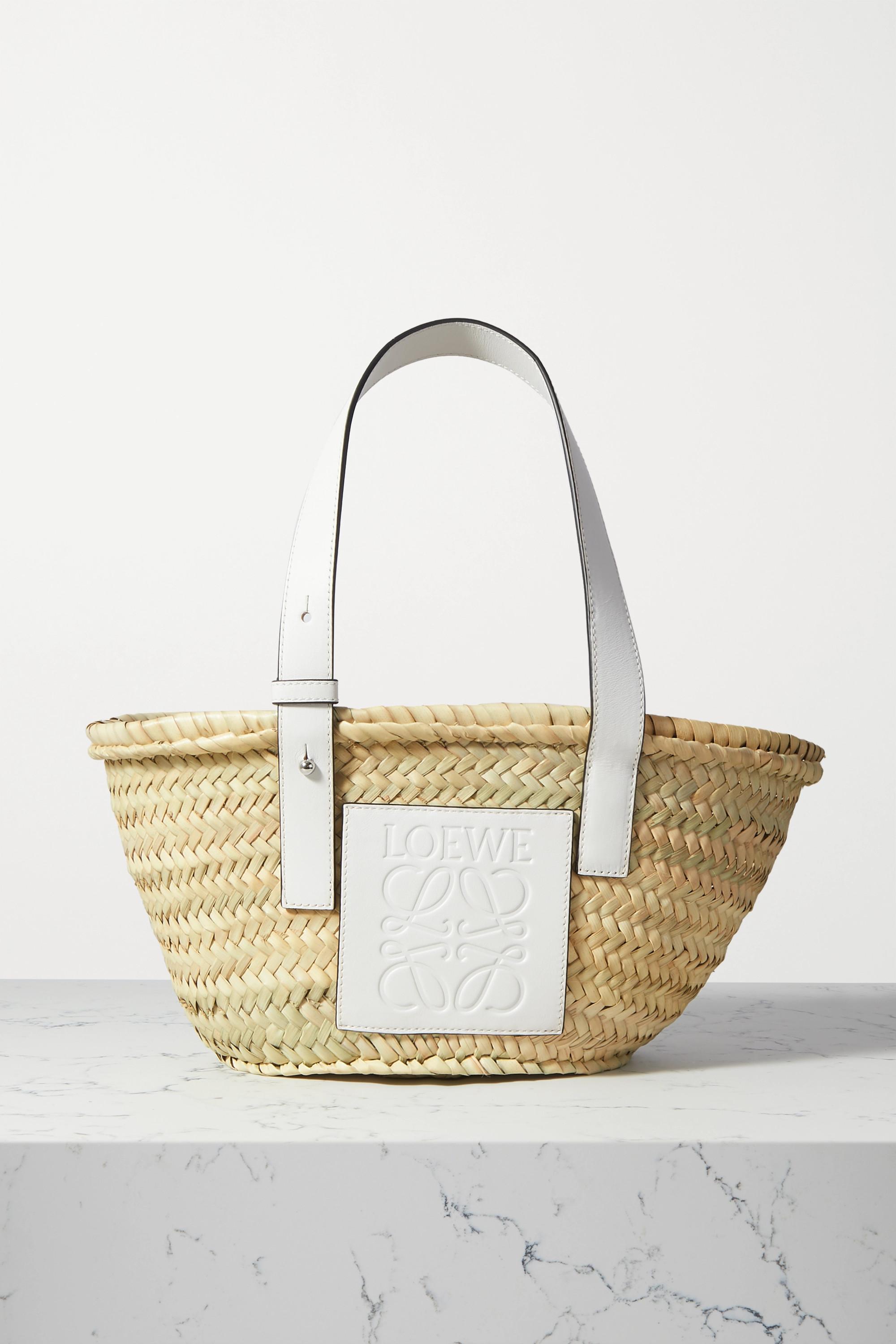 white loewe basket bolsa