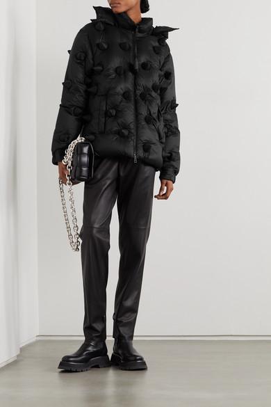 Moncler Genius + 1 Jw Anderson Hatfield Daunenjacke Aus Gestepptem Shell  Mit Kapuze Und Stachelnieten in Schwarz - Lyst