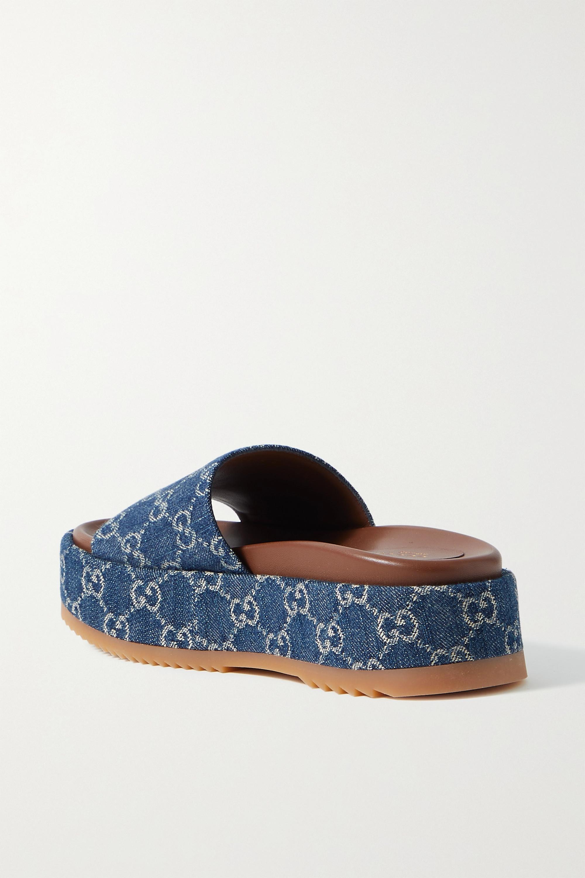 Gucci Platform Slide Sandal in Blue | Lyst Australia