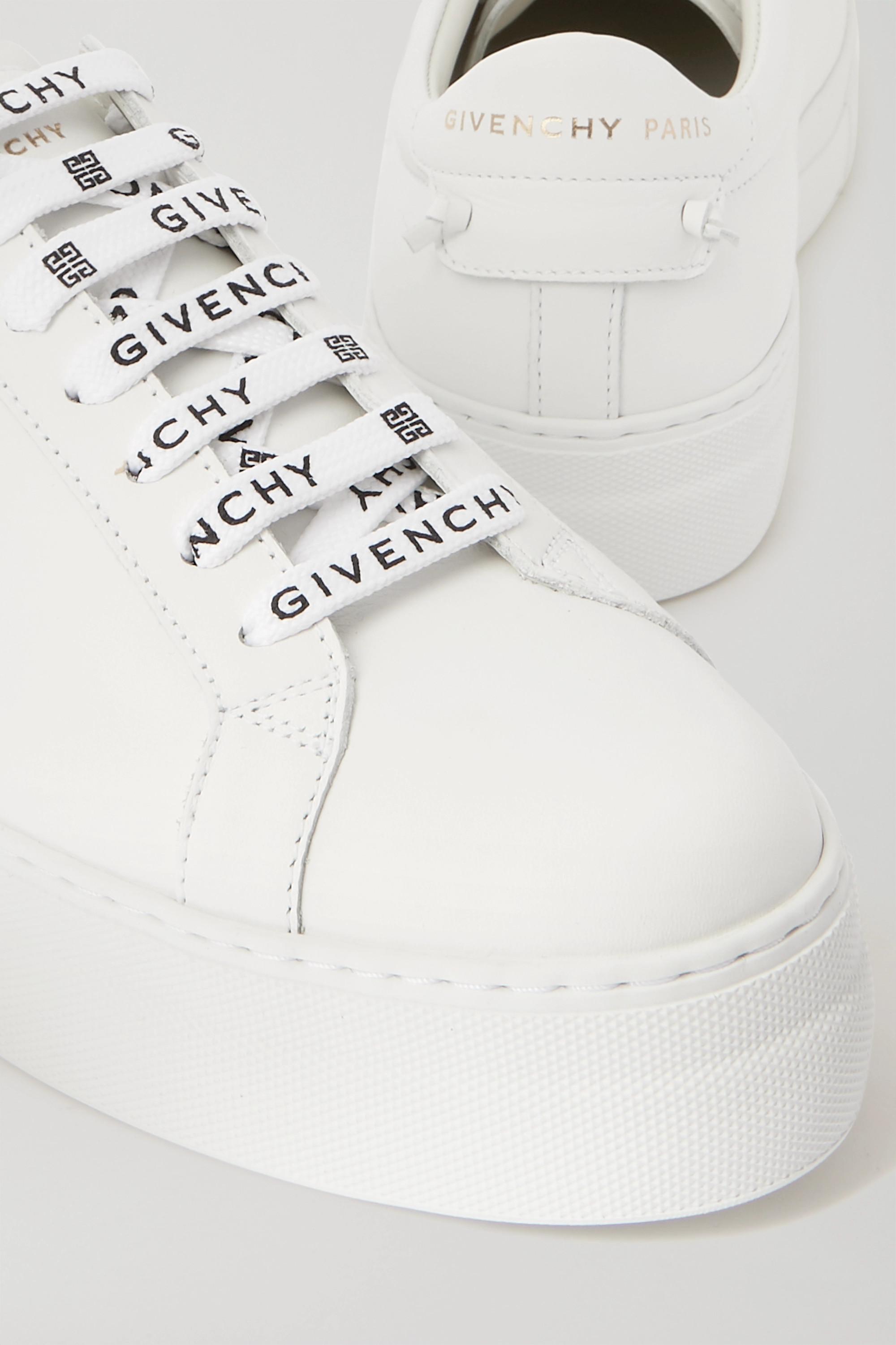 Givenchy Urban Street Leather Platform Sneakers in White | Lyst