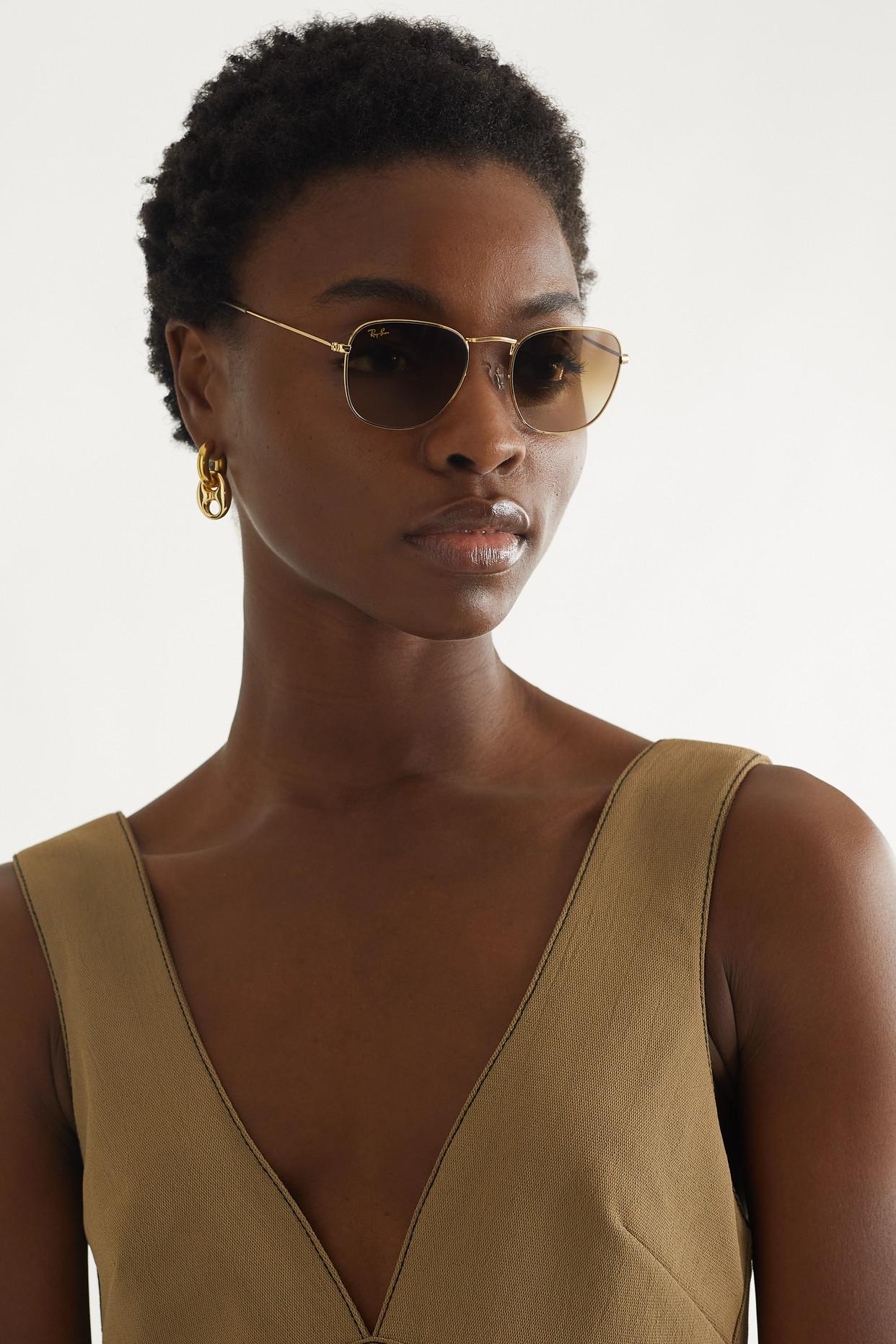 Ray-Ban Frank Square-frame Gold-tone Sunglasses in Metallic | Lyst