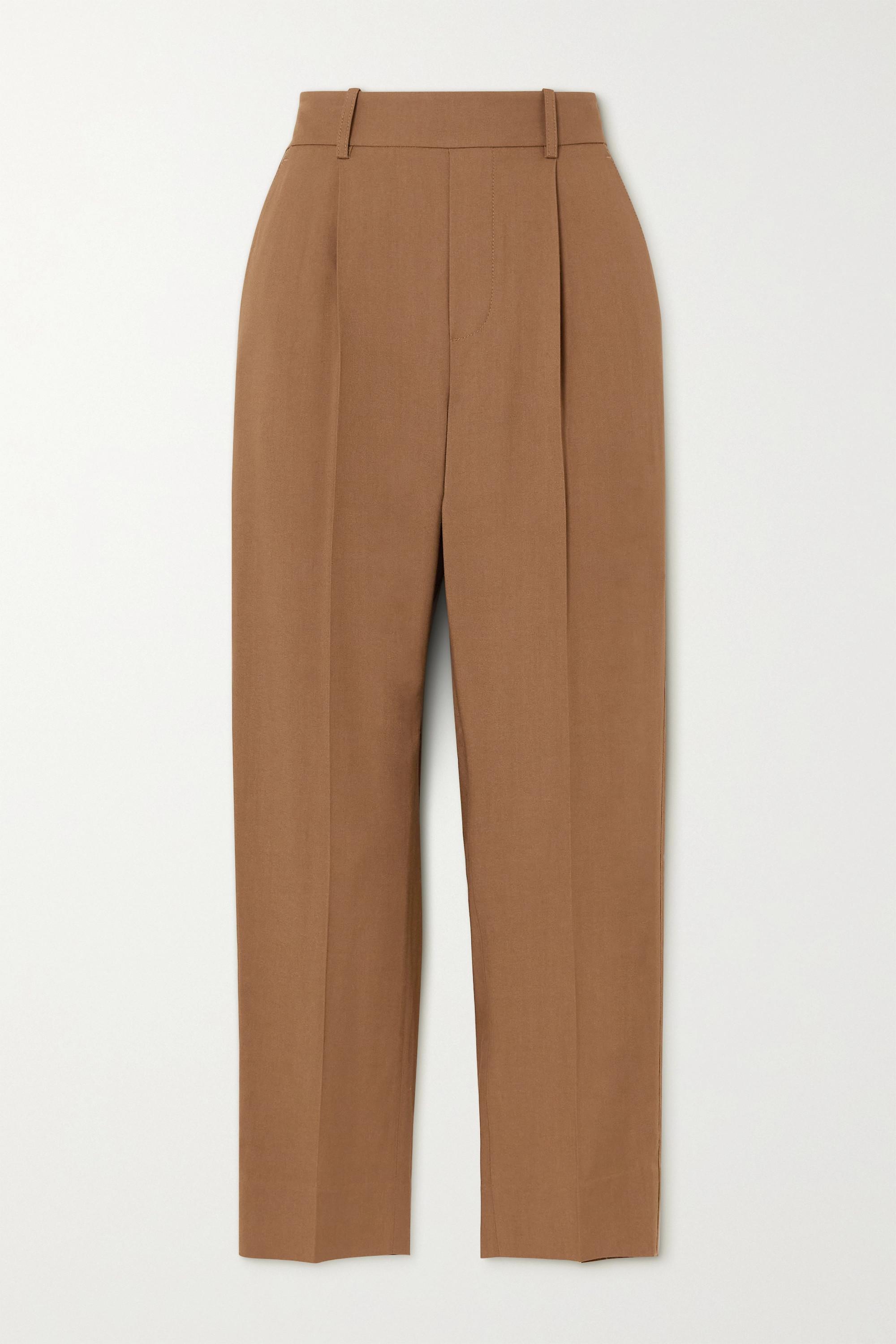 Vince Pleated Twill Tapered Pants in 