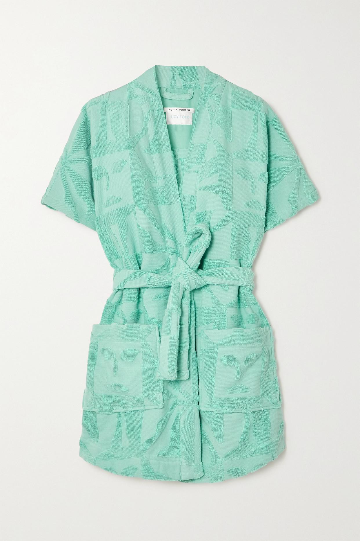 Lucy Folk Sol Cotton-terry Robe in Blue | Lyst