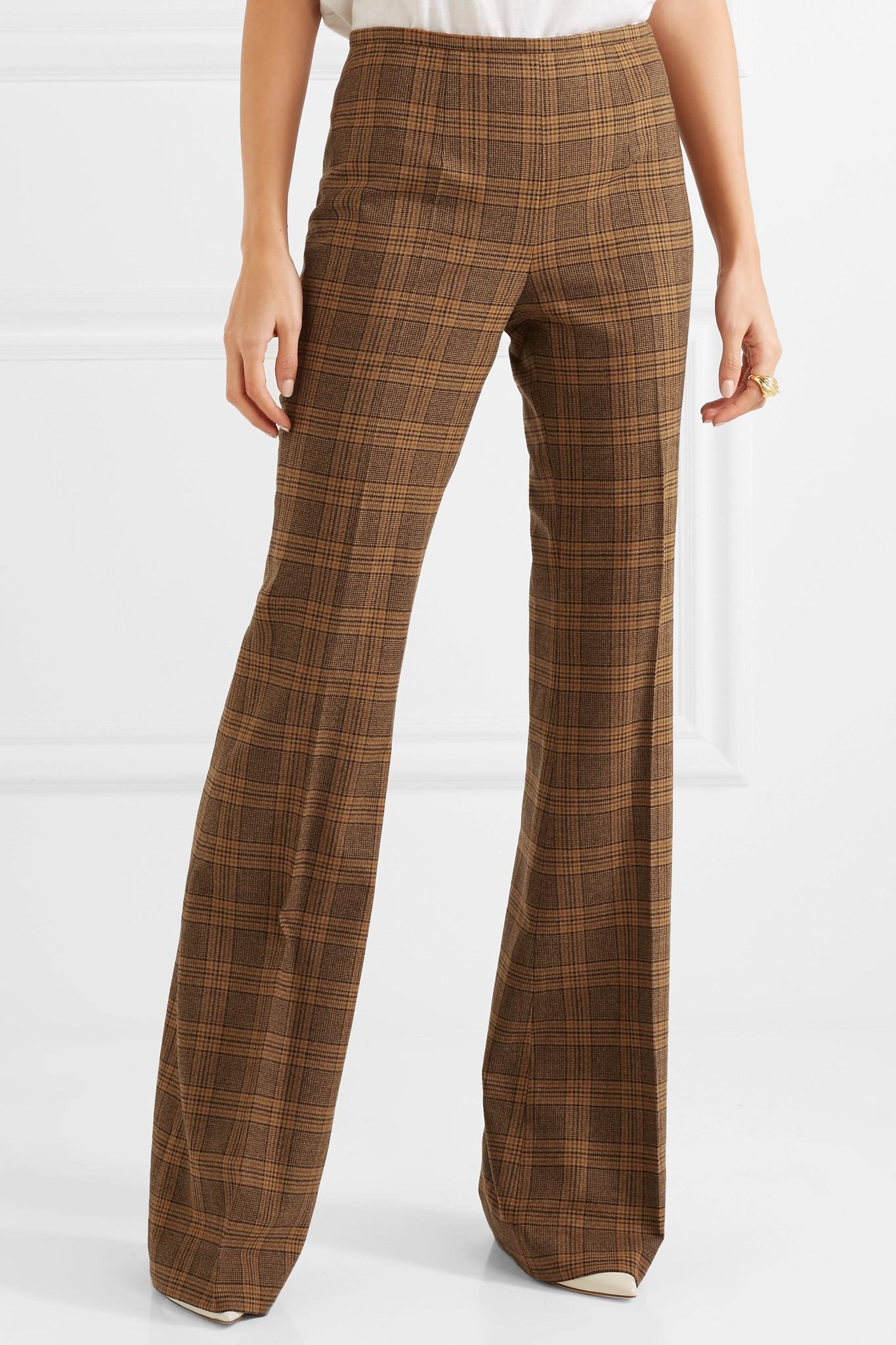 flare plaid pants