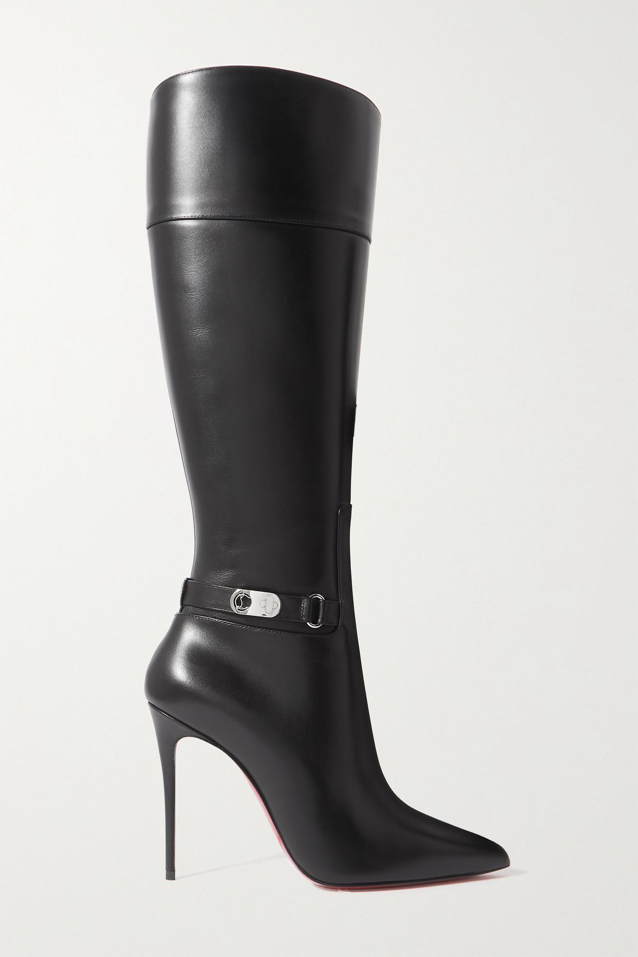 Christian Louboutin Lock So Kate 100 Leather Knee high Boots in
