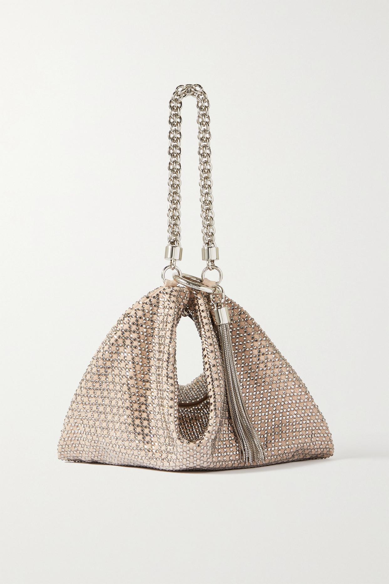 Christie Mini Crystal Embellished Suede Envelope Bag