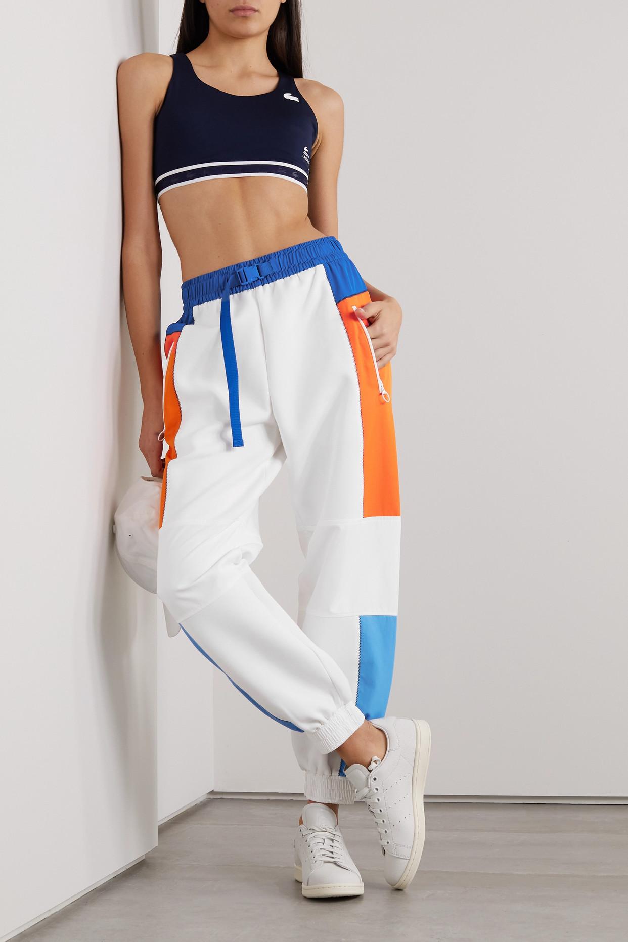 Lacoste Color-block Ripstop-paneled Cotton-blend Jersey Track Pants in Blue  | Lyst