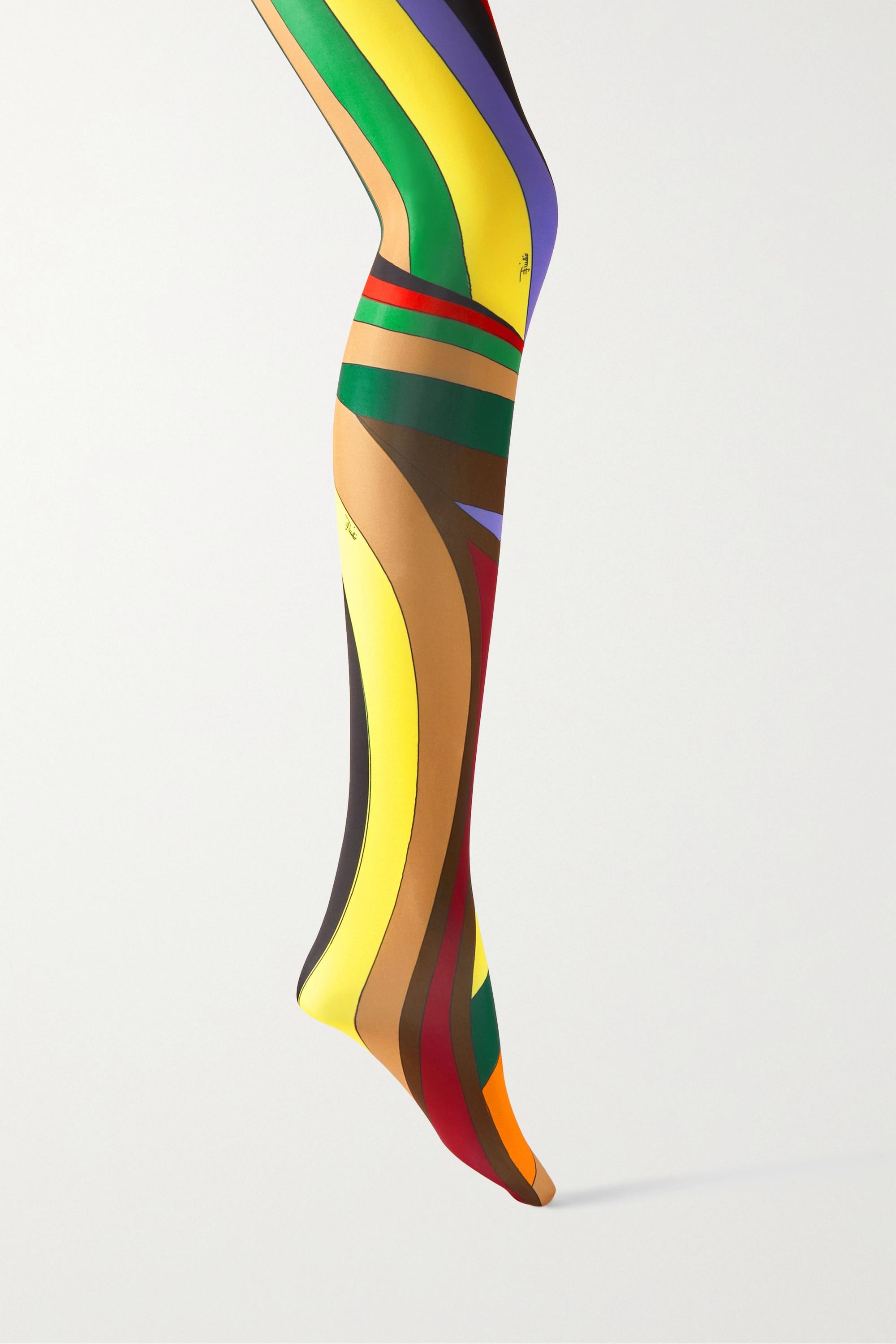 Emilio Pucci Printed Jersey leggings W/ Feet