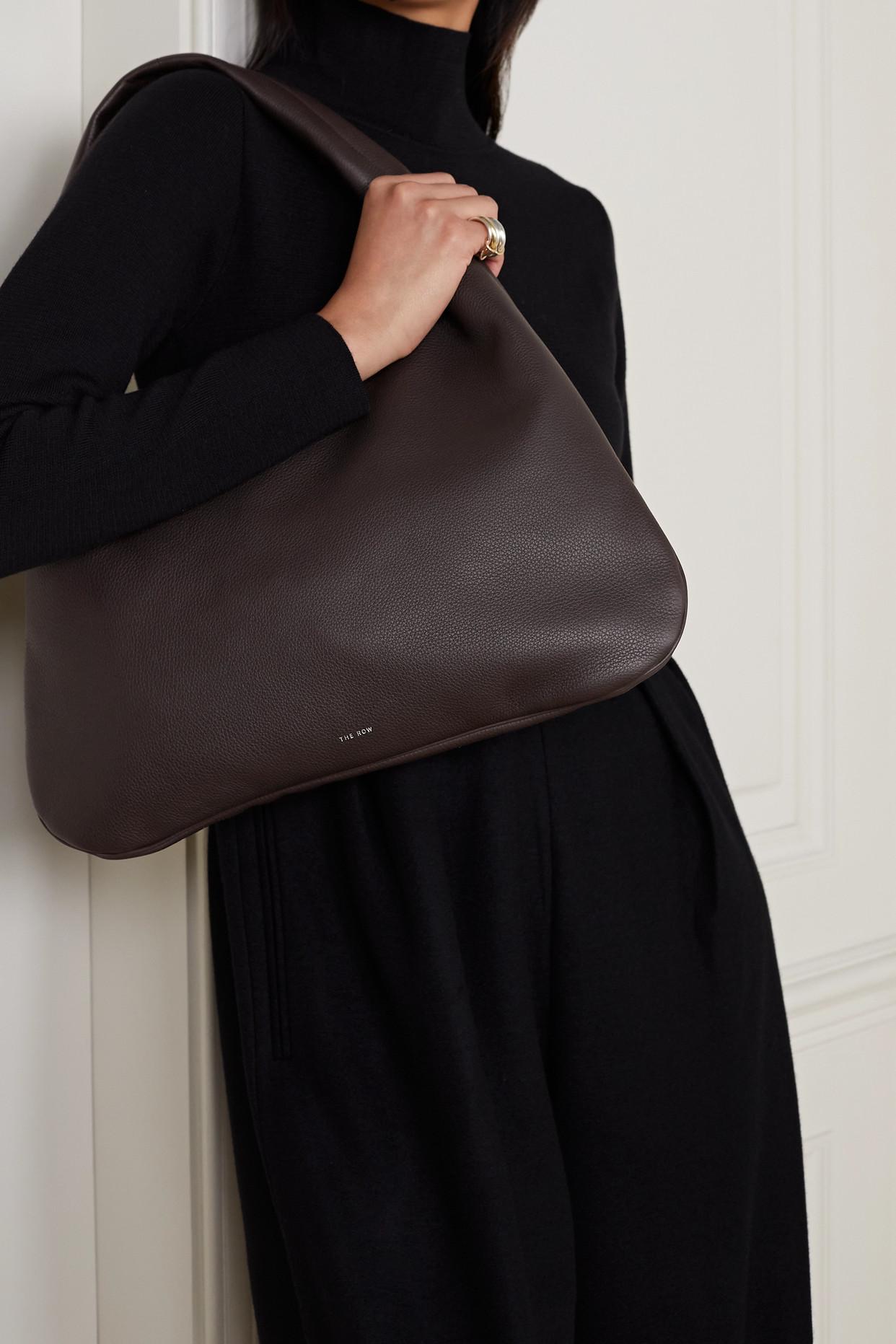 The Row Everyday Medium Textured-leather Shoulder Bag in Brown | Lyst