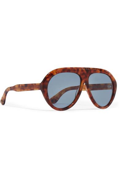 gucci tortoiseshell aviator sunglasses