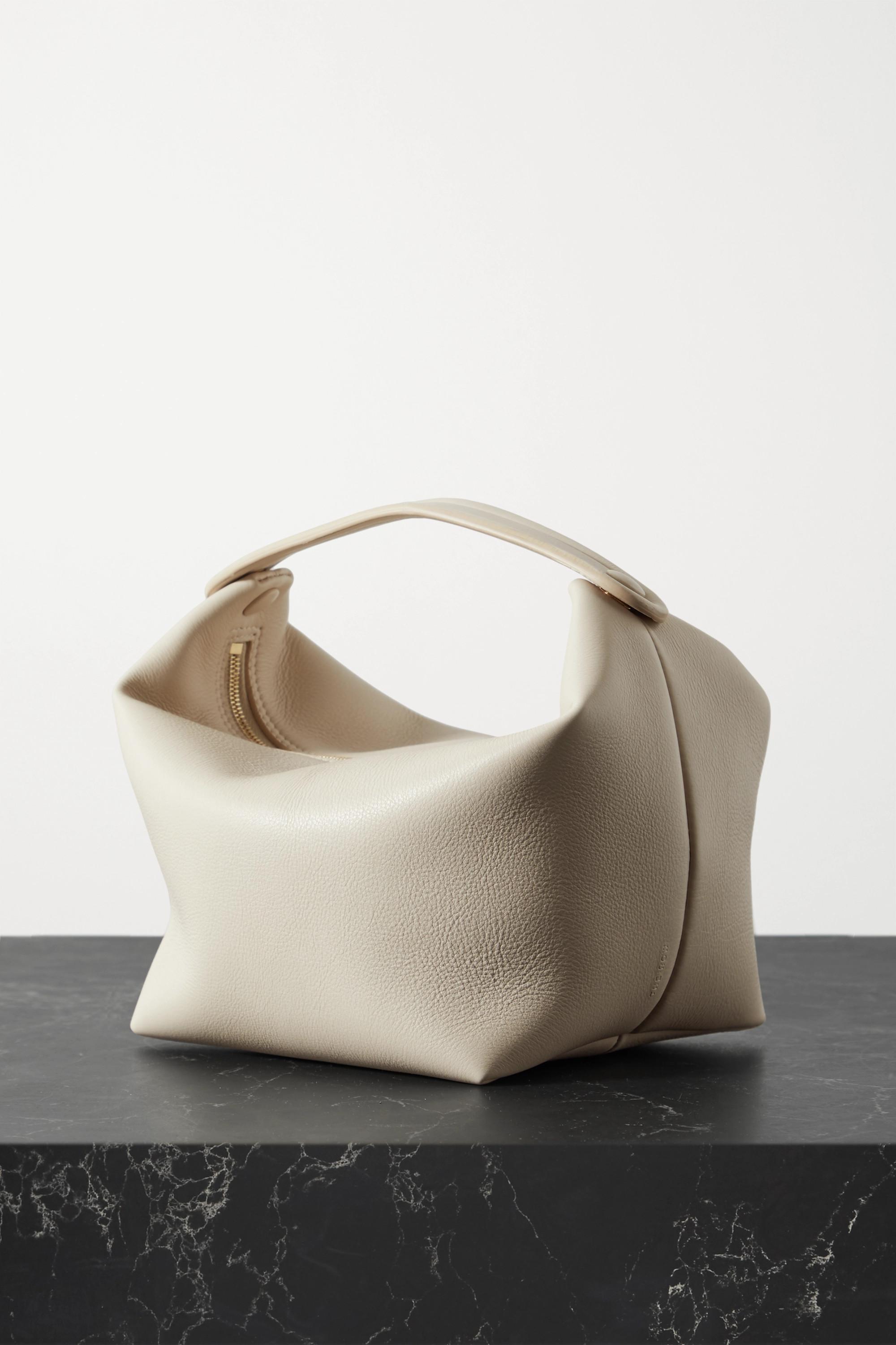 The Row Les Bains Mini Leather Tote in Natural | Lyst