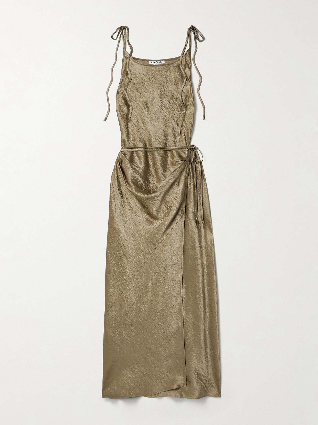 acne studios satin wrap dress ACNE STUDIOS Satin Wrap Dress Women's Size 32 New w/ Tags