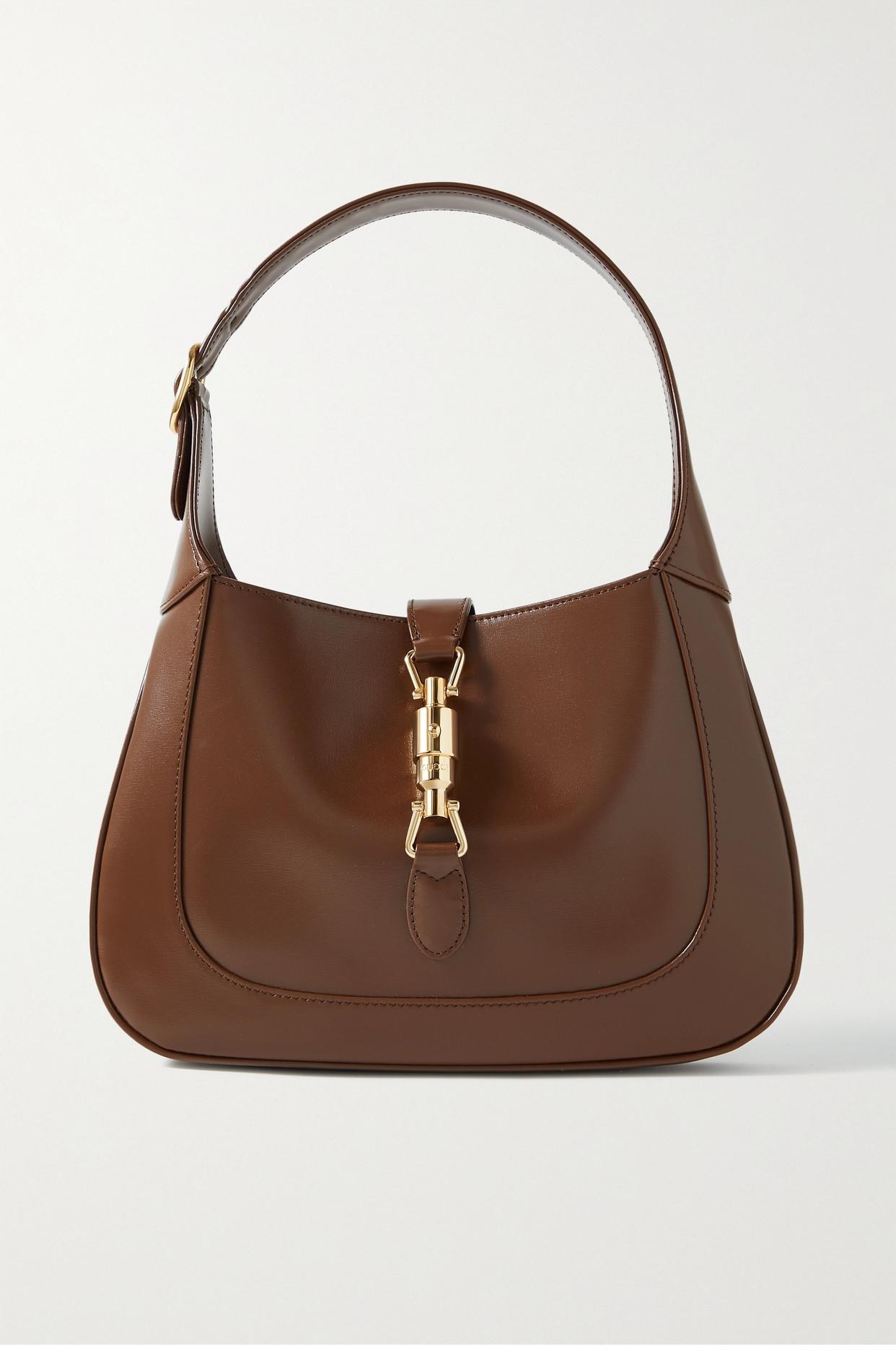 GUCCI Jackie 1961 small webbing-trimmed coated-canvas and leather shoulder  bag in 2023