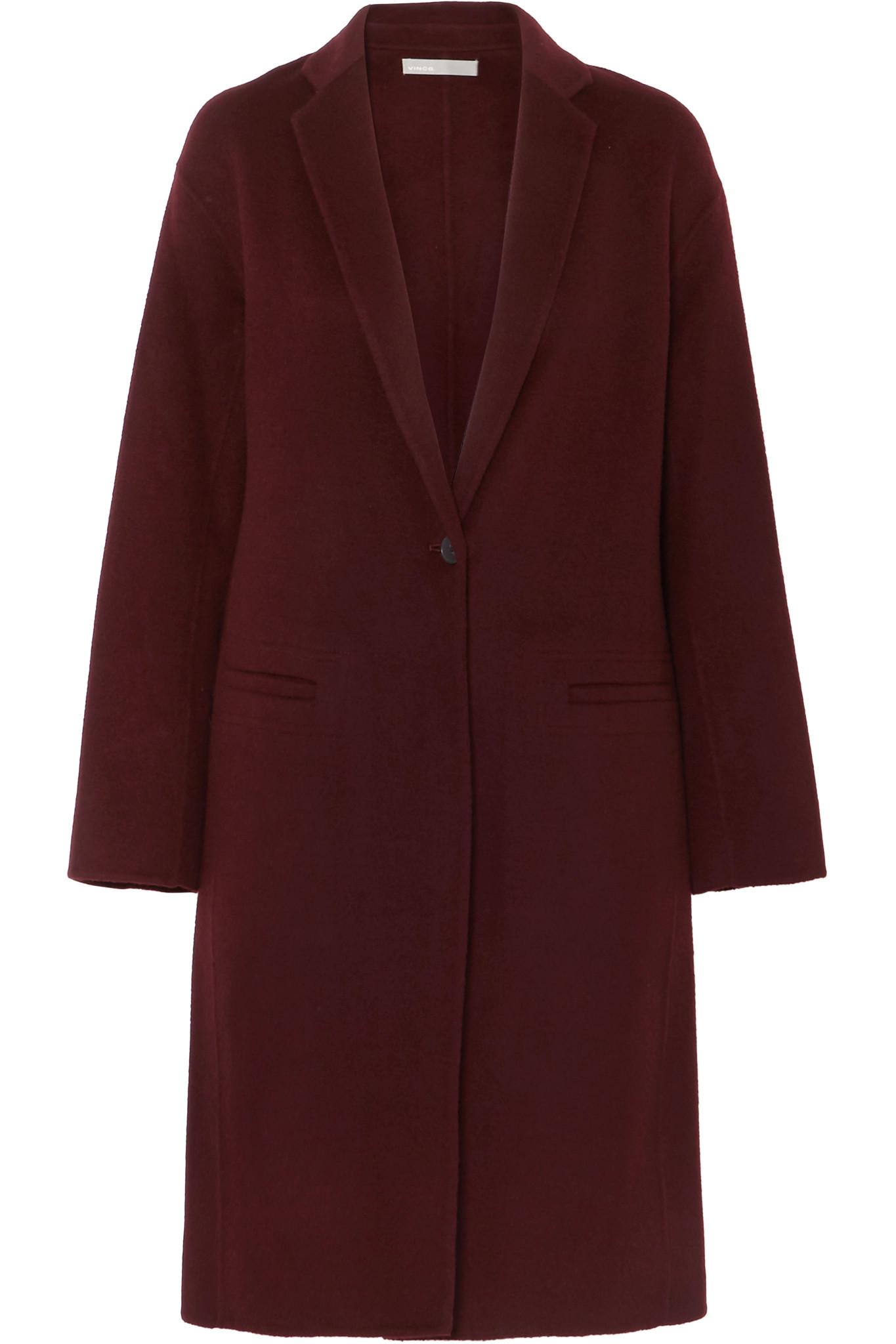 Vince Brushed Woolblend Coat Lyst