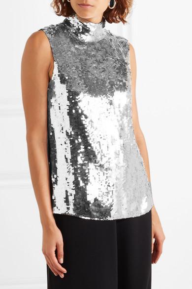 tibi sequin top