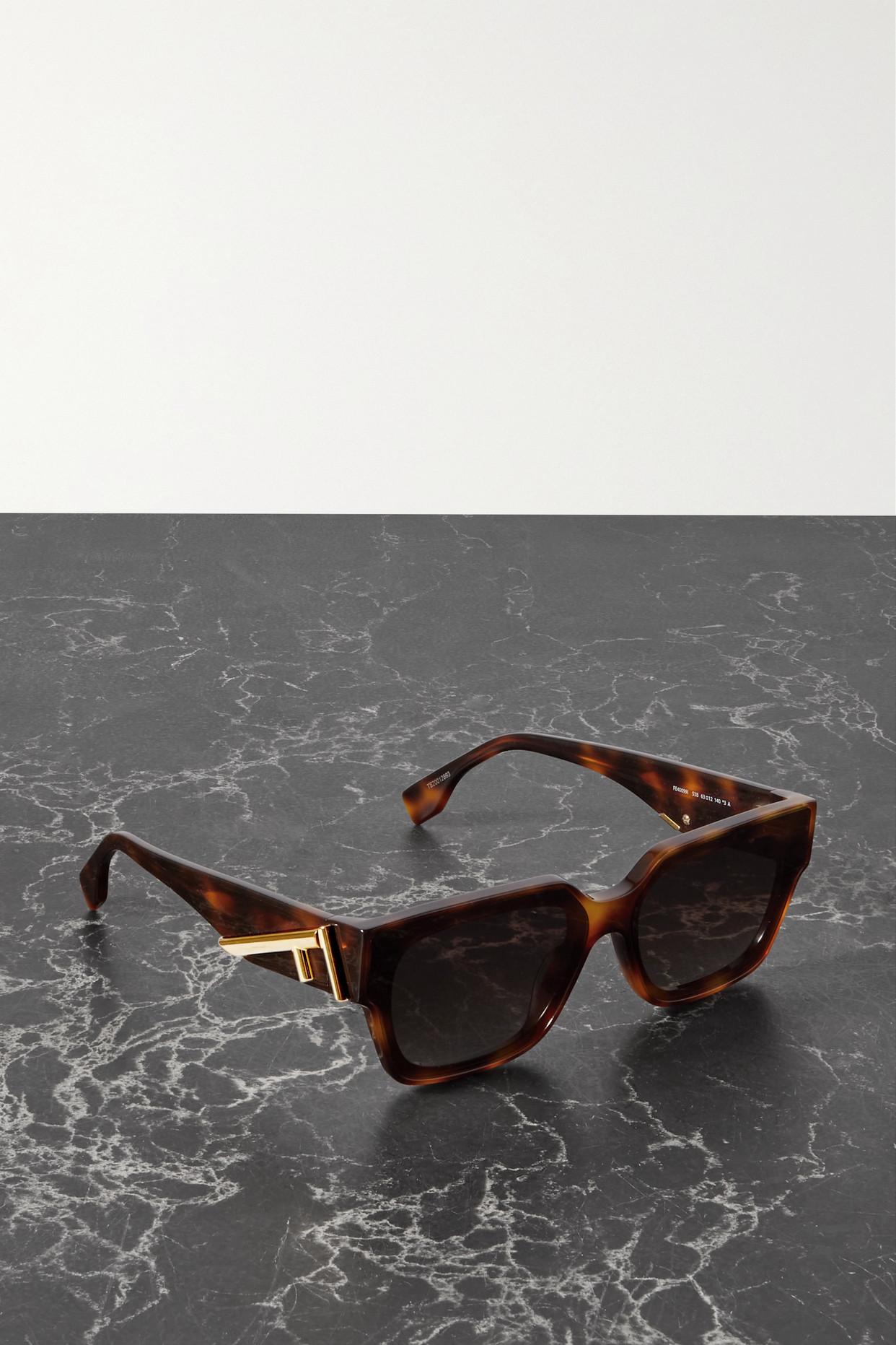 O'Lock hexagon-frame gold-tone sunglasses