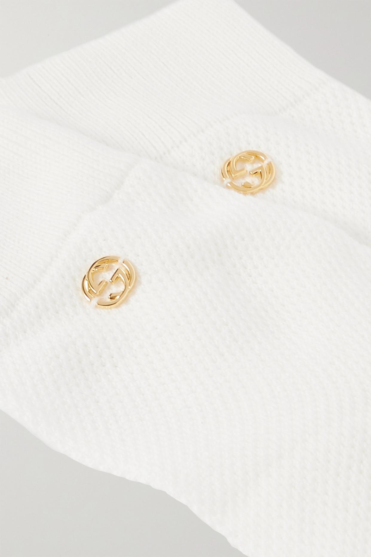 Gucci Embellished Cotton-blend Socks in White | Lyst UK