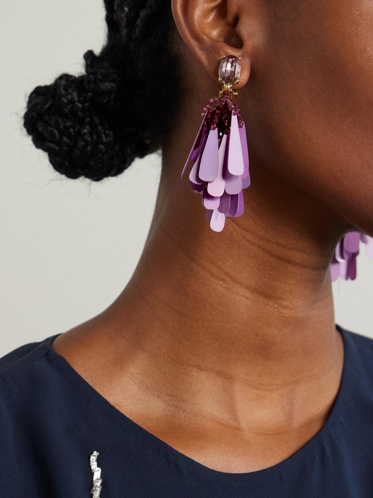 Crystal Earring Oscar De La Renta Earrings Net A Porter