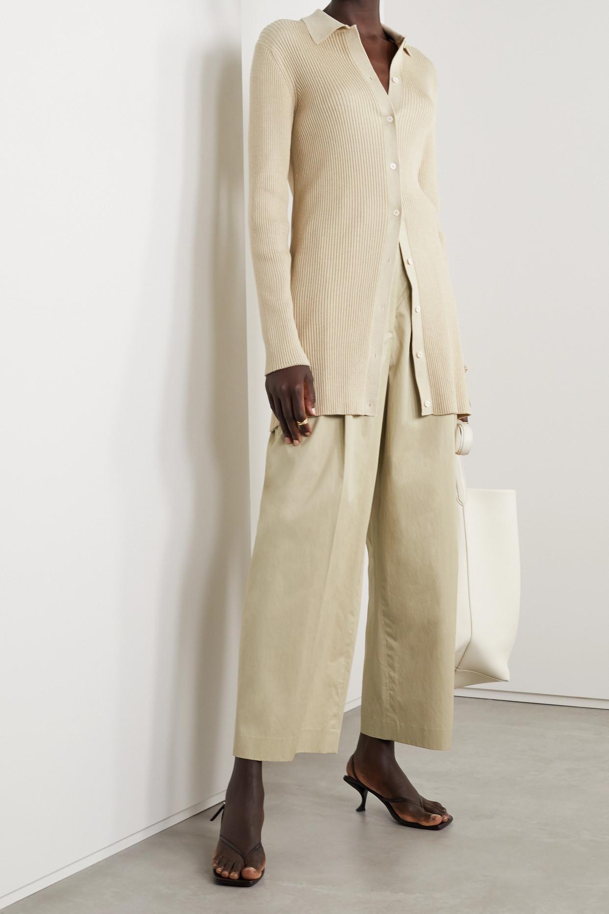 The Row Marian Pleated Cotton-poplin 