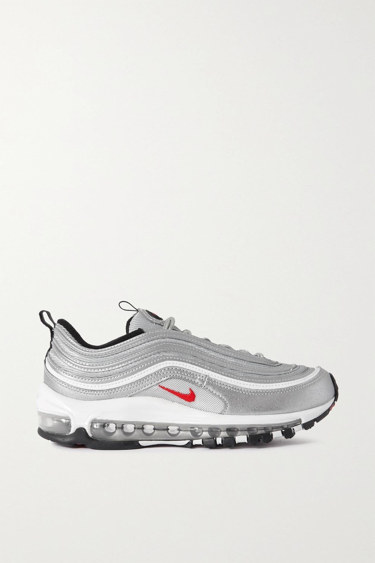 Nike Air Max 97 Og Metallic Mesh And Faux Leather Sneakers in Gray | Lyst
