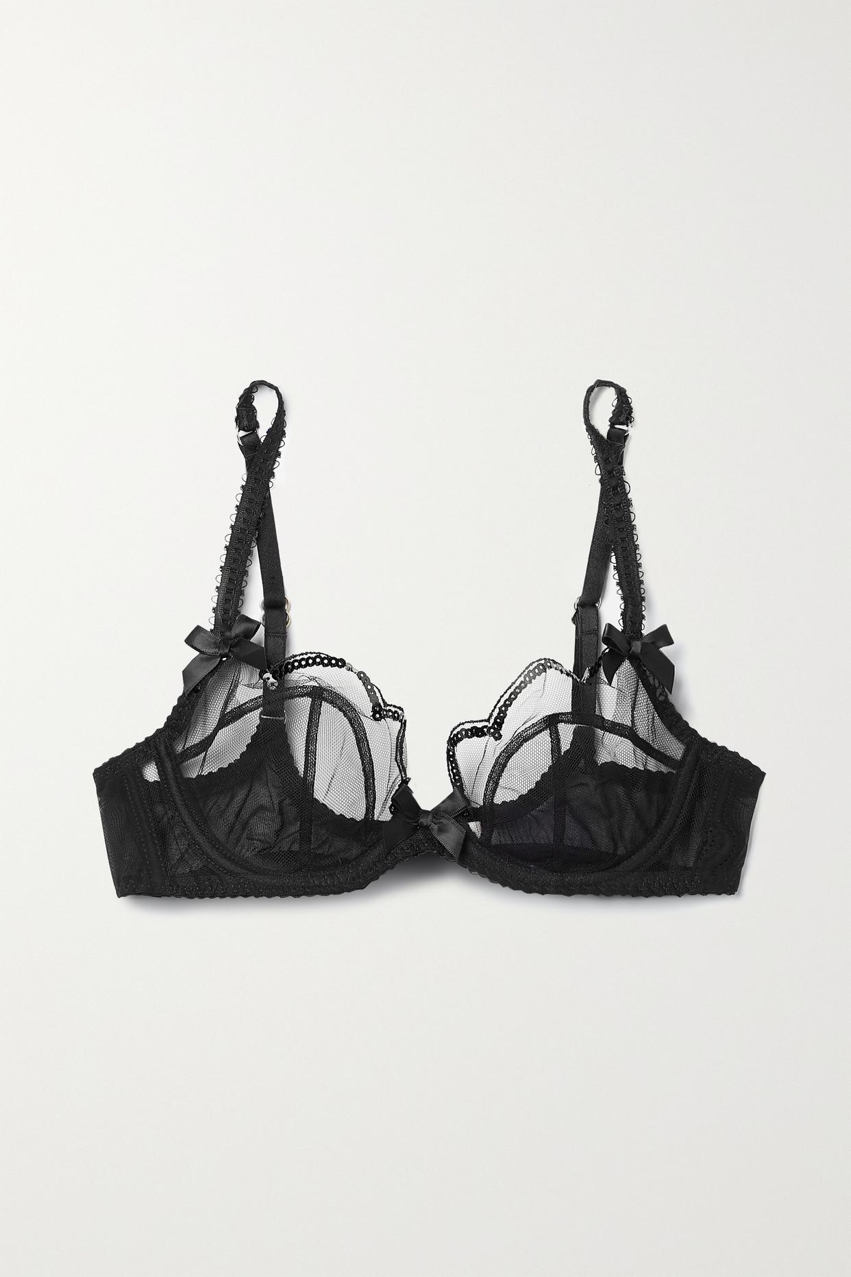 Agent Provocateur Lorna Party Sequin-embellished Tulle Underwired